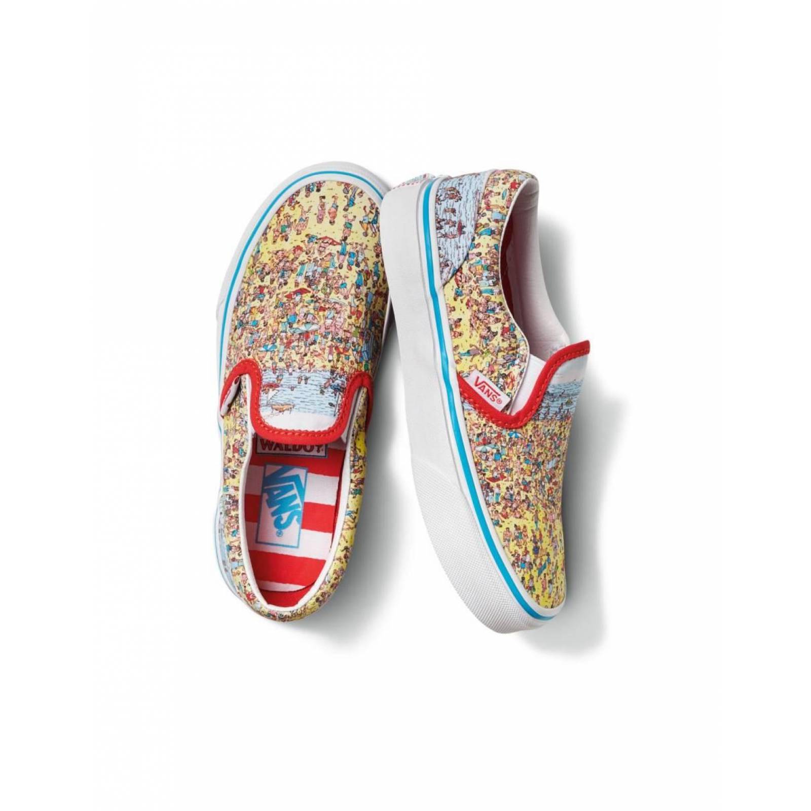 Tenis Vans Slip-On Where's Waldo? Infantil Casual 