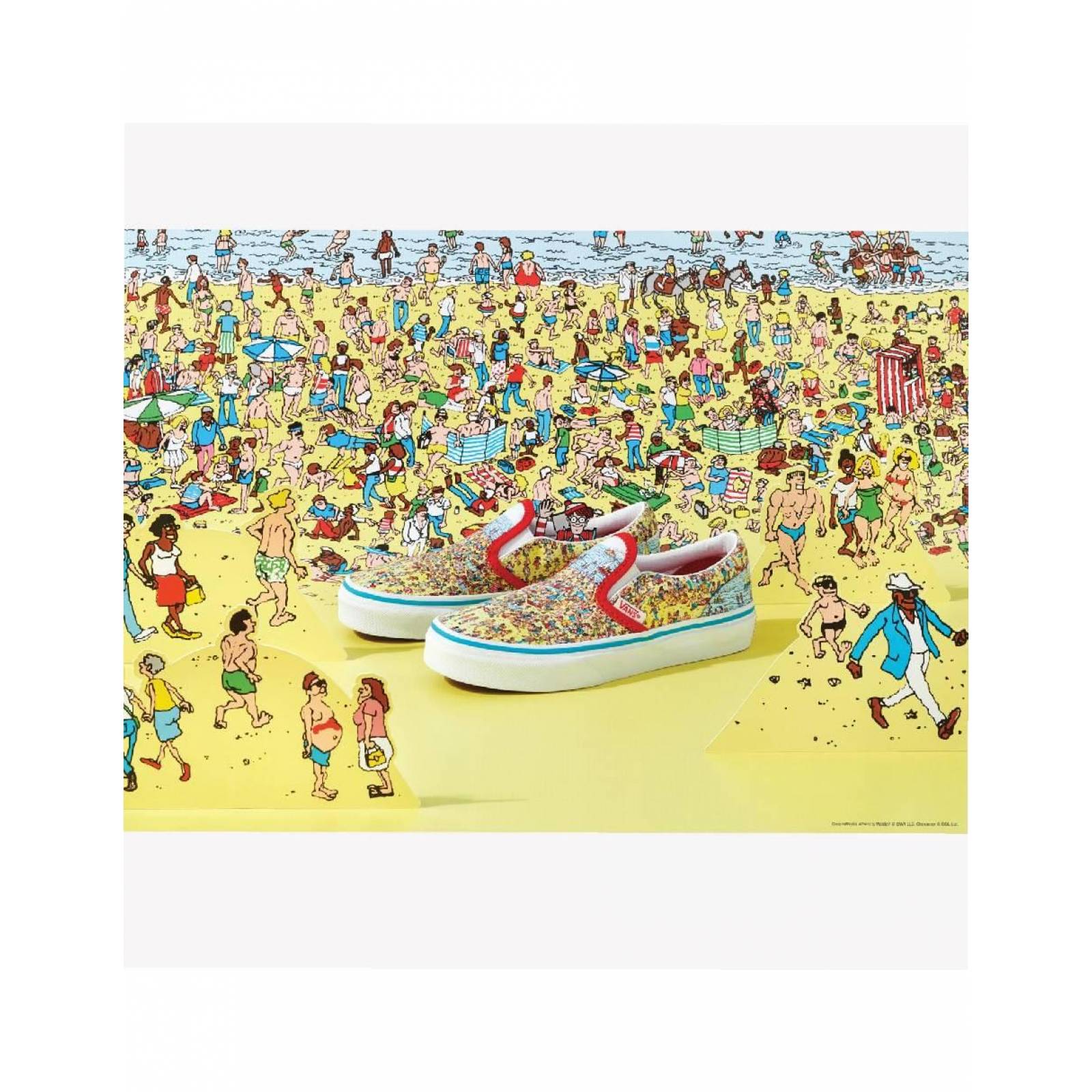 Tenis Vans Slip-On Where's Waldo? Infantil Casual 