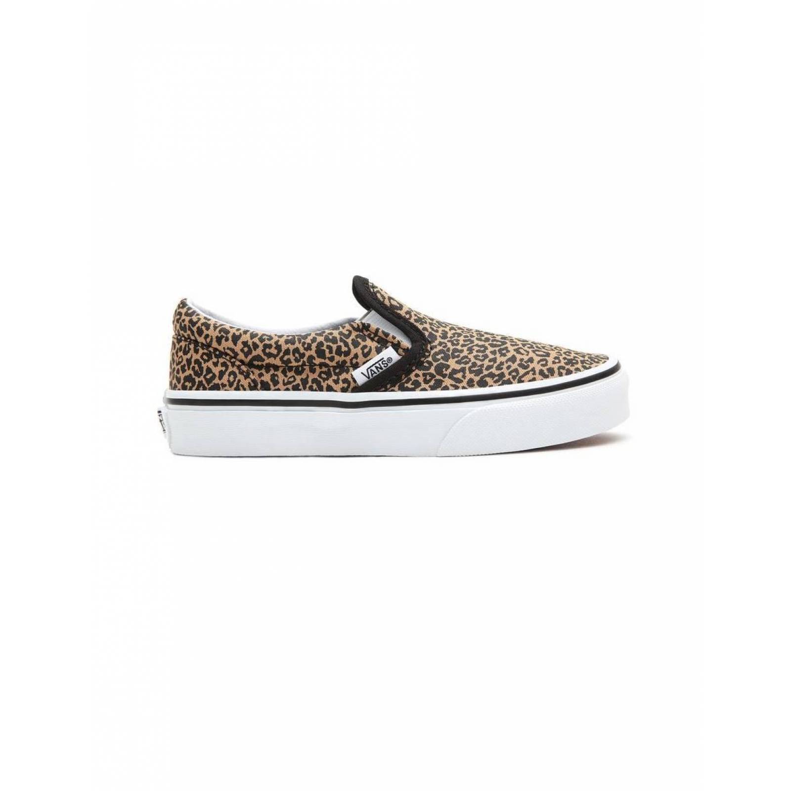 Tenis Vans Slip-On Leopardo Infantil Cómodo 
