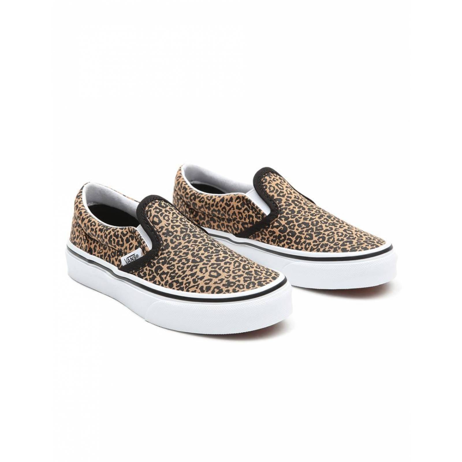 Tenis Vans Slip-On Leopardo Infantil Cómodo 