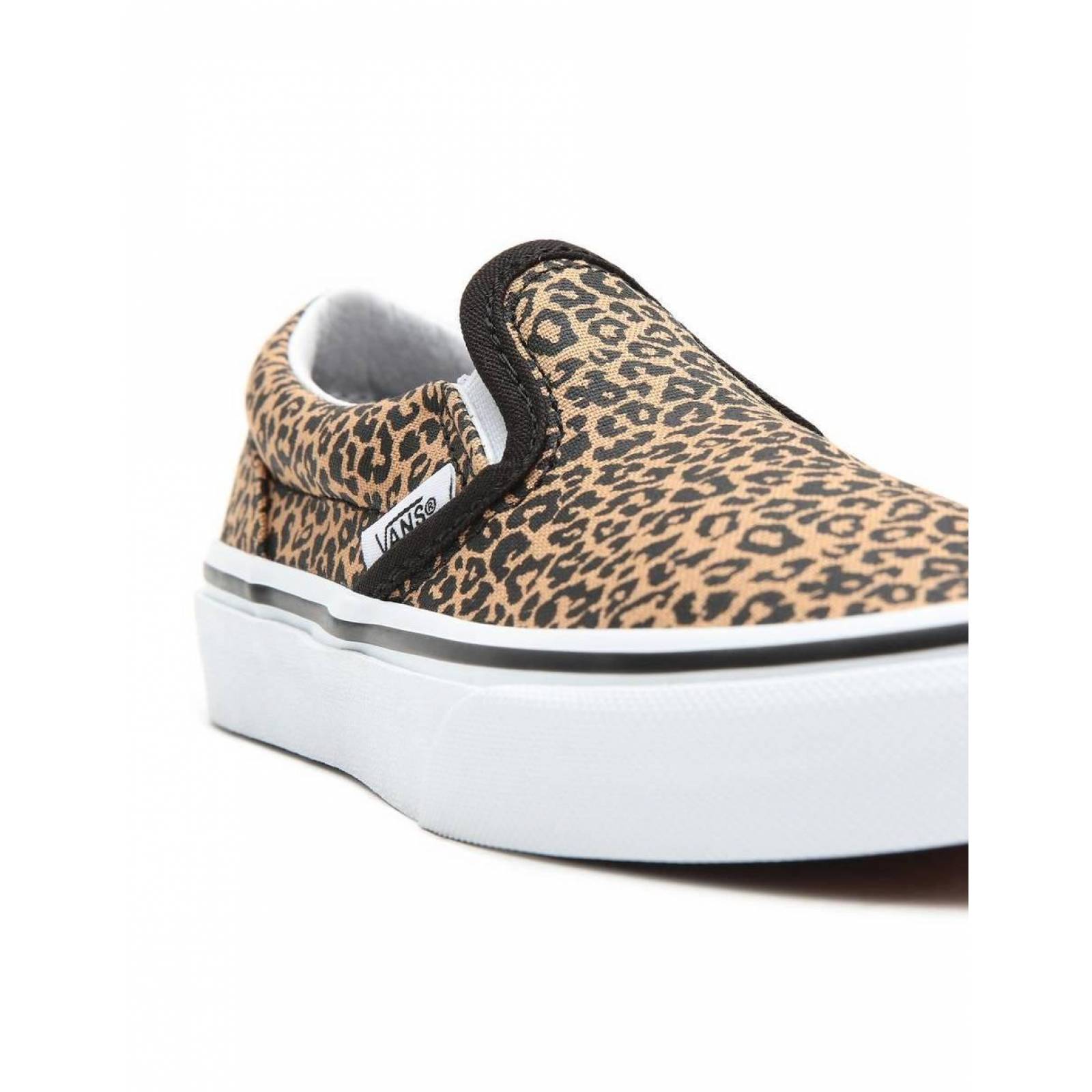 Tenis Vans Slip-On Leopardo Infantil Cómodo 