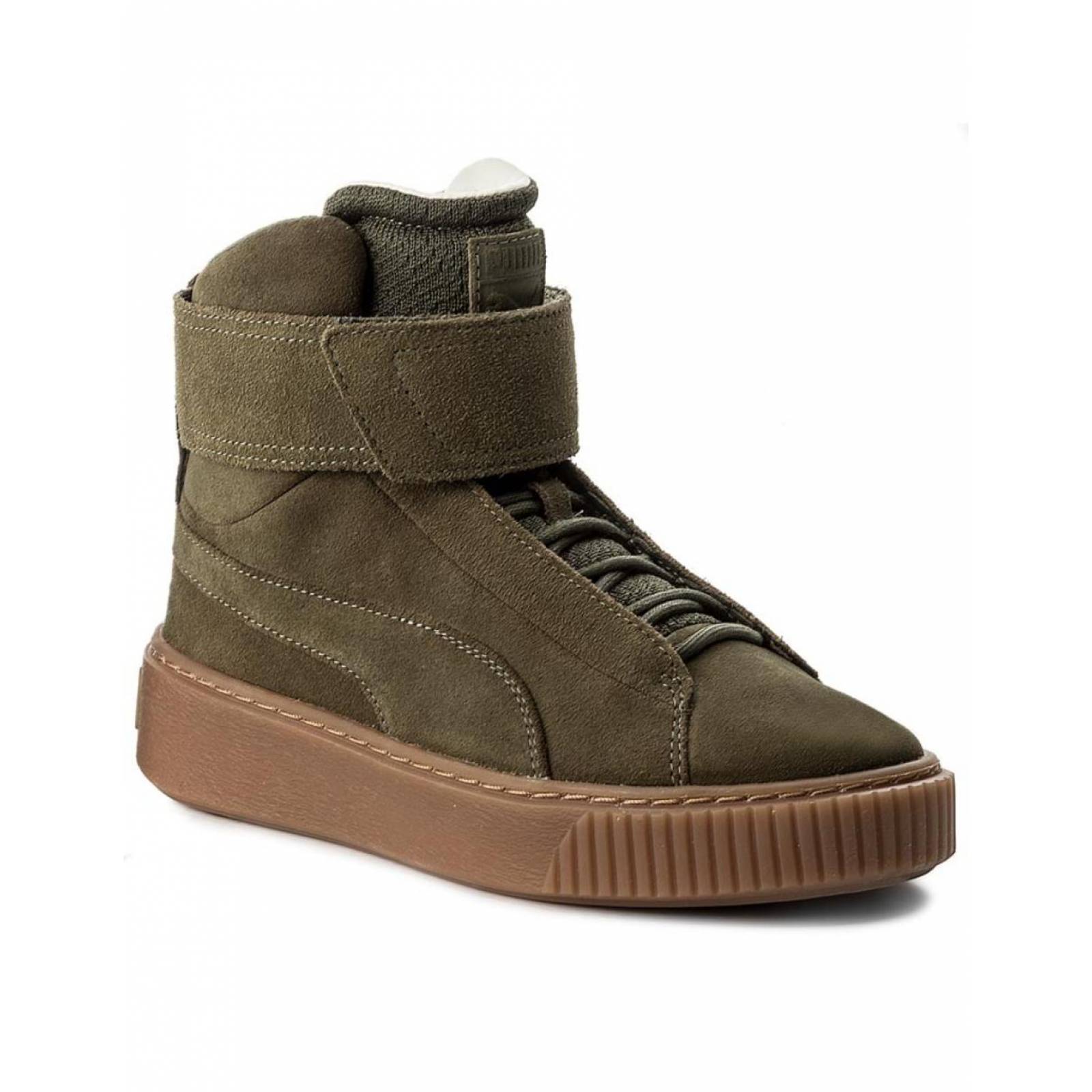 Tenis Puma Platform Mid Olive Night Mujer Plataforma Casual 25.5 Verde