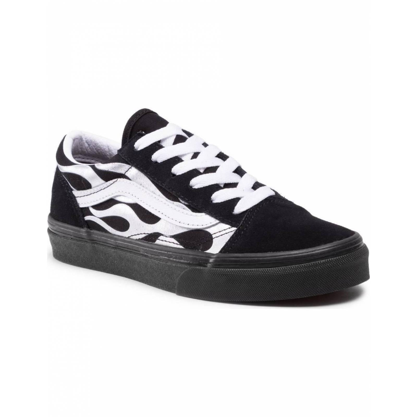 Tenis Vans Old Skool Metallic Flame Mujer Casual 