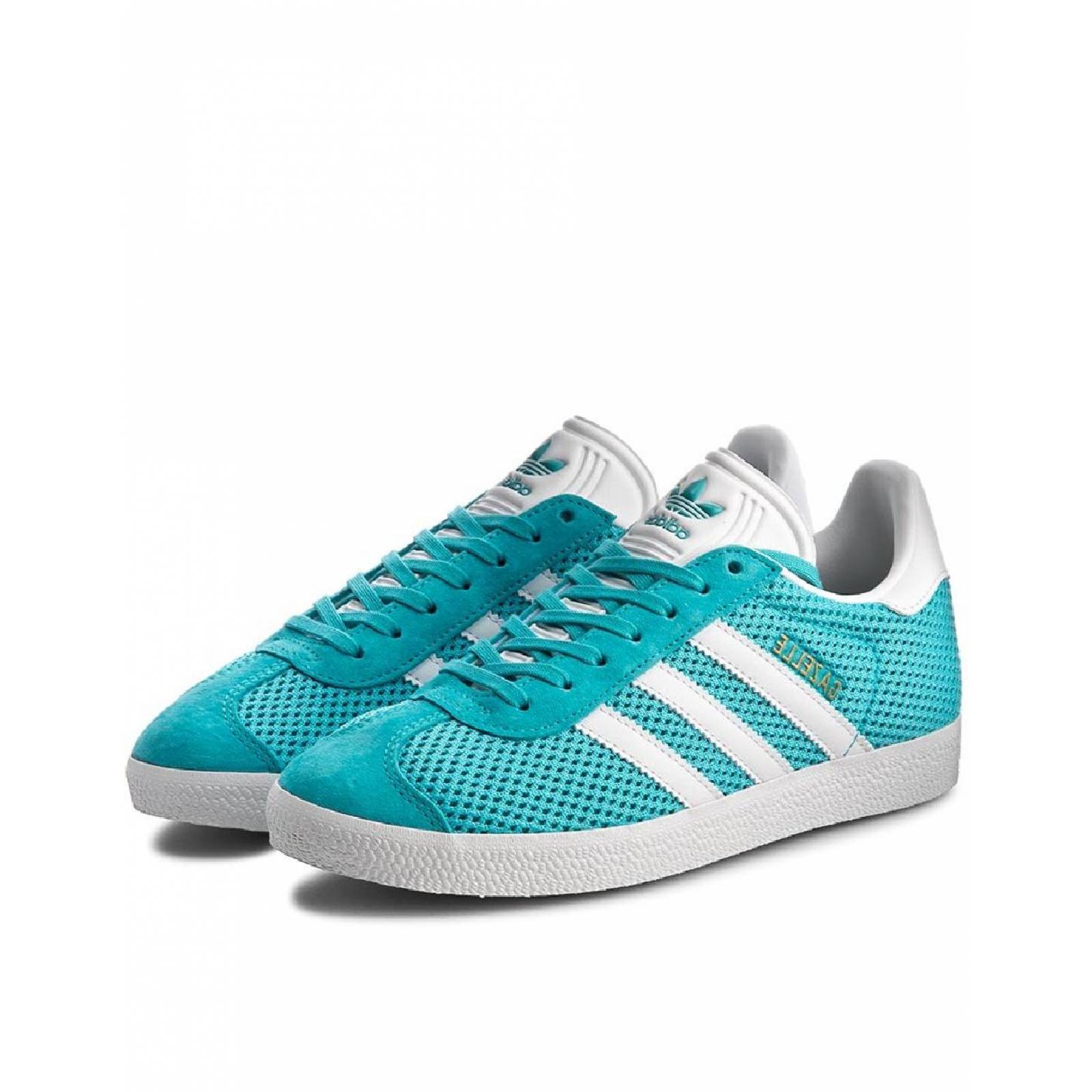 Tenis Adidas Gazelle Energy Blue Mujer Casual Caminar Moda 