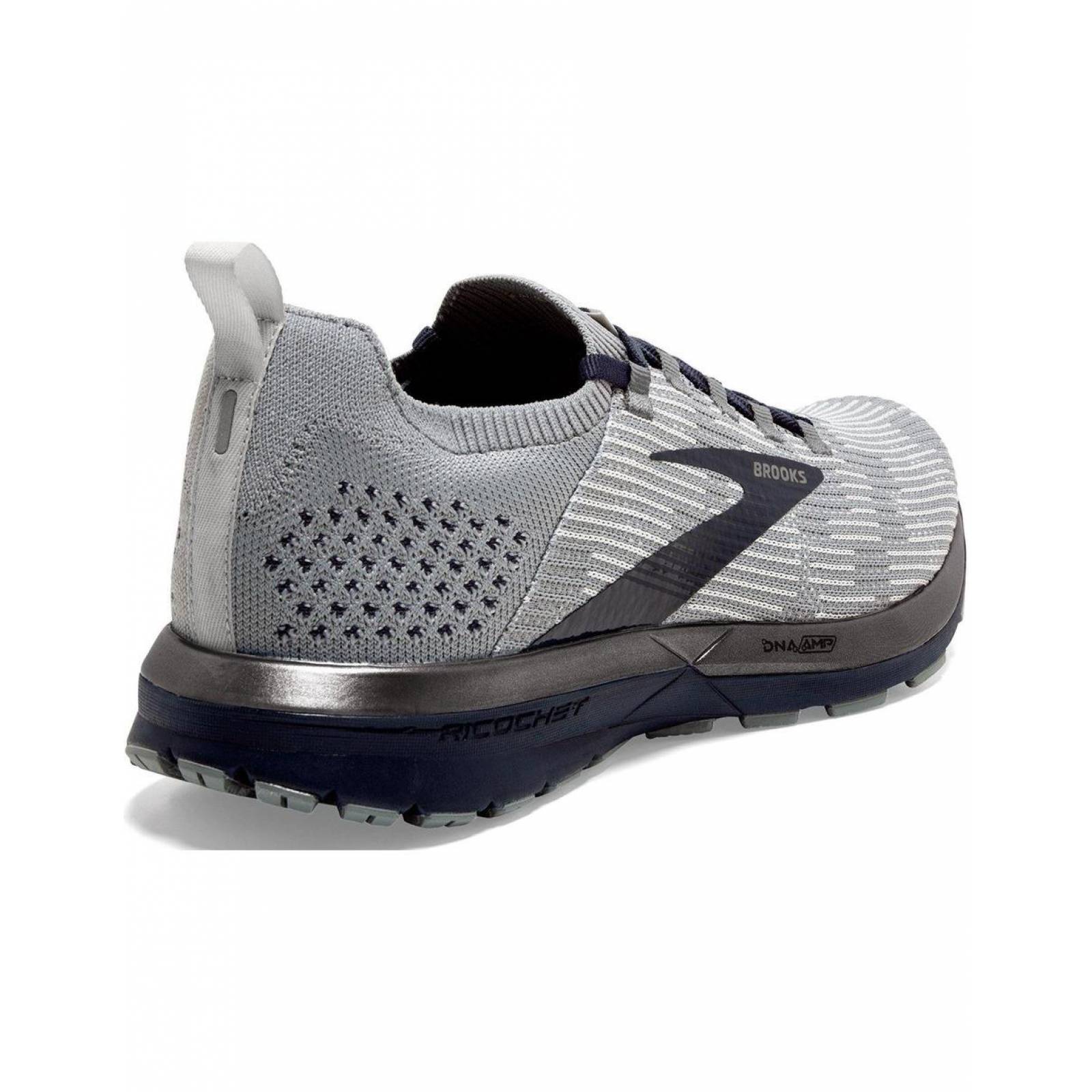 Tenis Brooks Ricochet 2 Grey Hombre Running Maratón Entrenamiento 