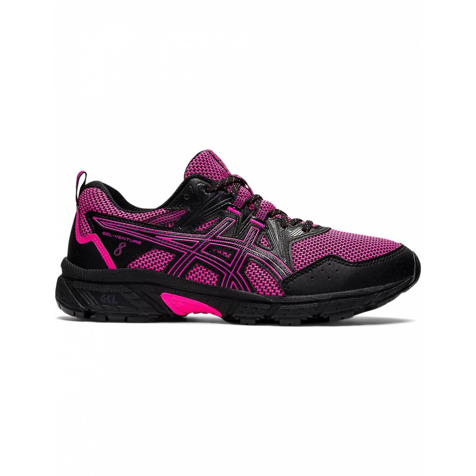 Tenis Asics Gel-Venture Mujer Training Correr Maraton Rosa 23