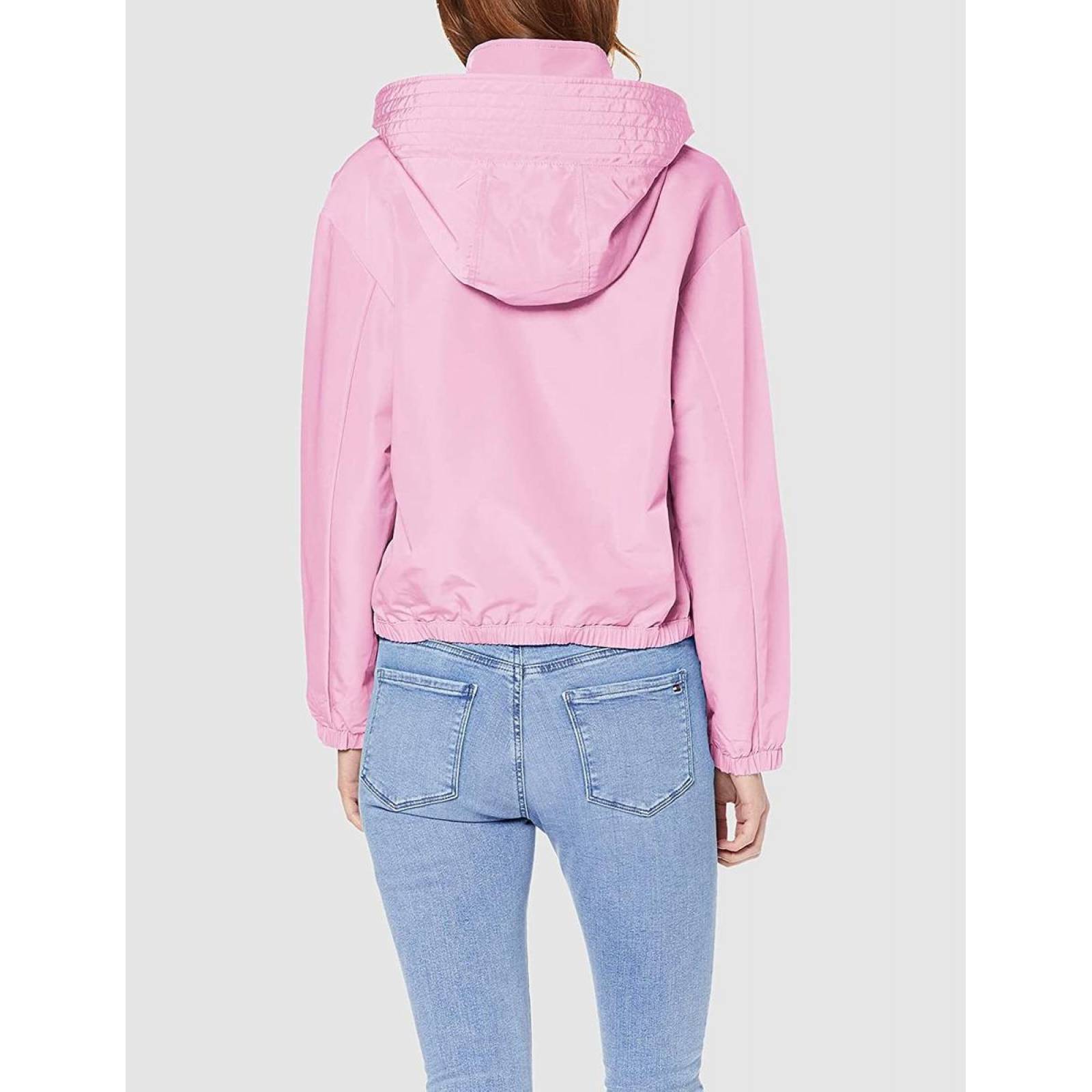 Impermeable Tommy Hilfiger Rosa Mujer Lluvia Rompevientos 