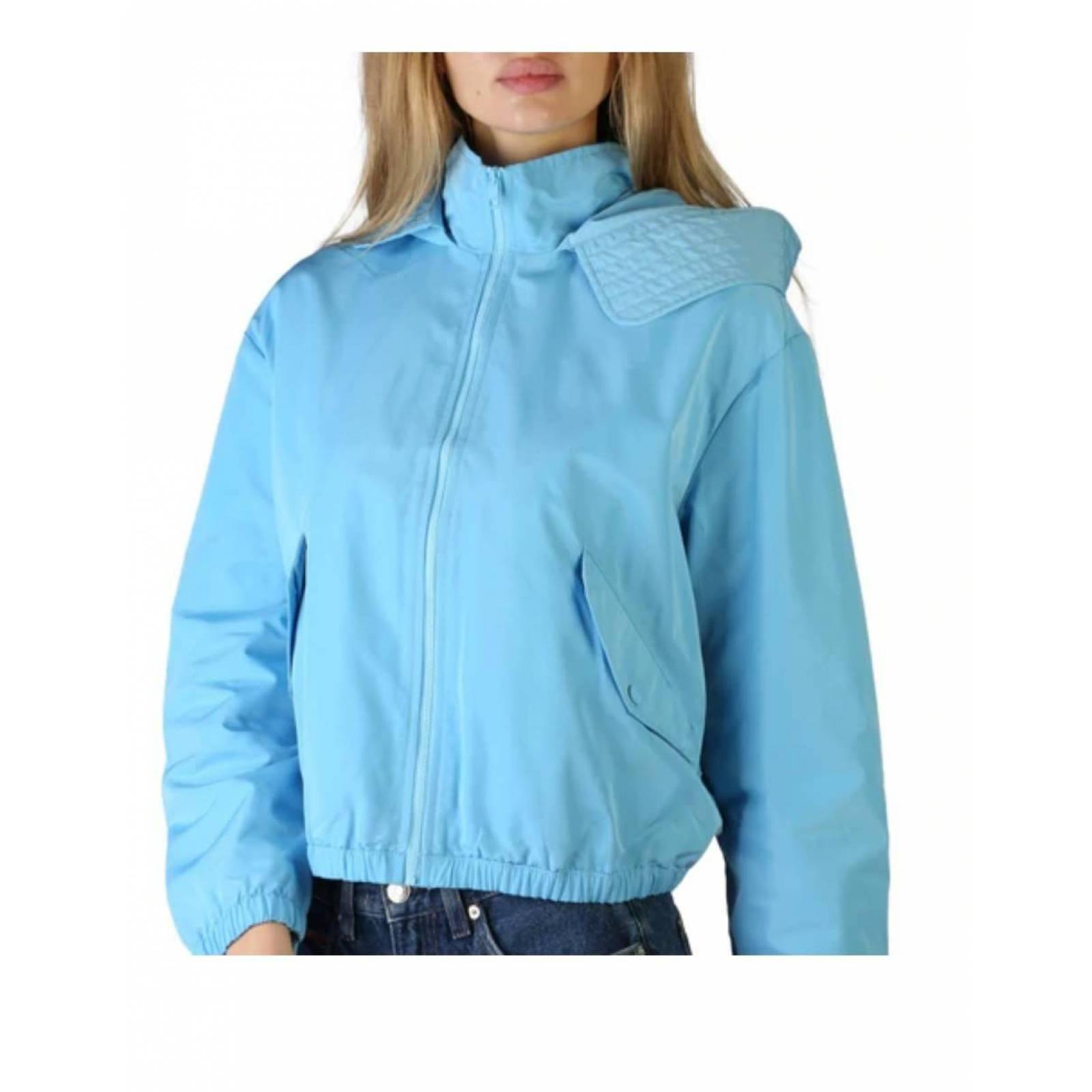 Impermeable Tommy Hilfiger Azul Mujer Lluvia Rompevientos 