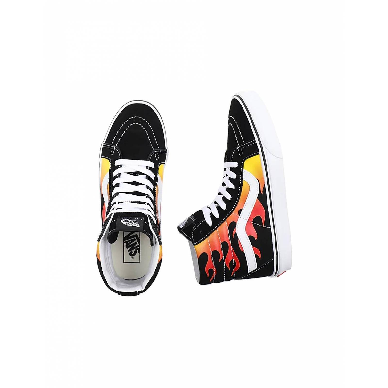 Tenis Vans Sk8-Hi Reissue Flame Unisex Skate Caminar Sport 