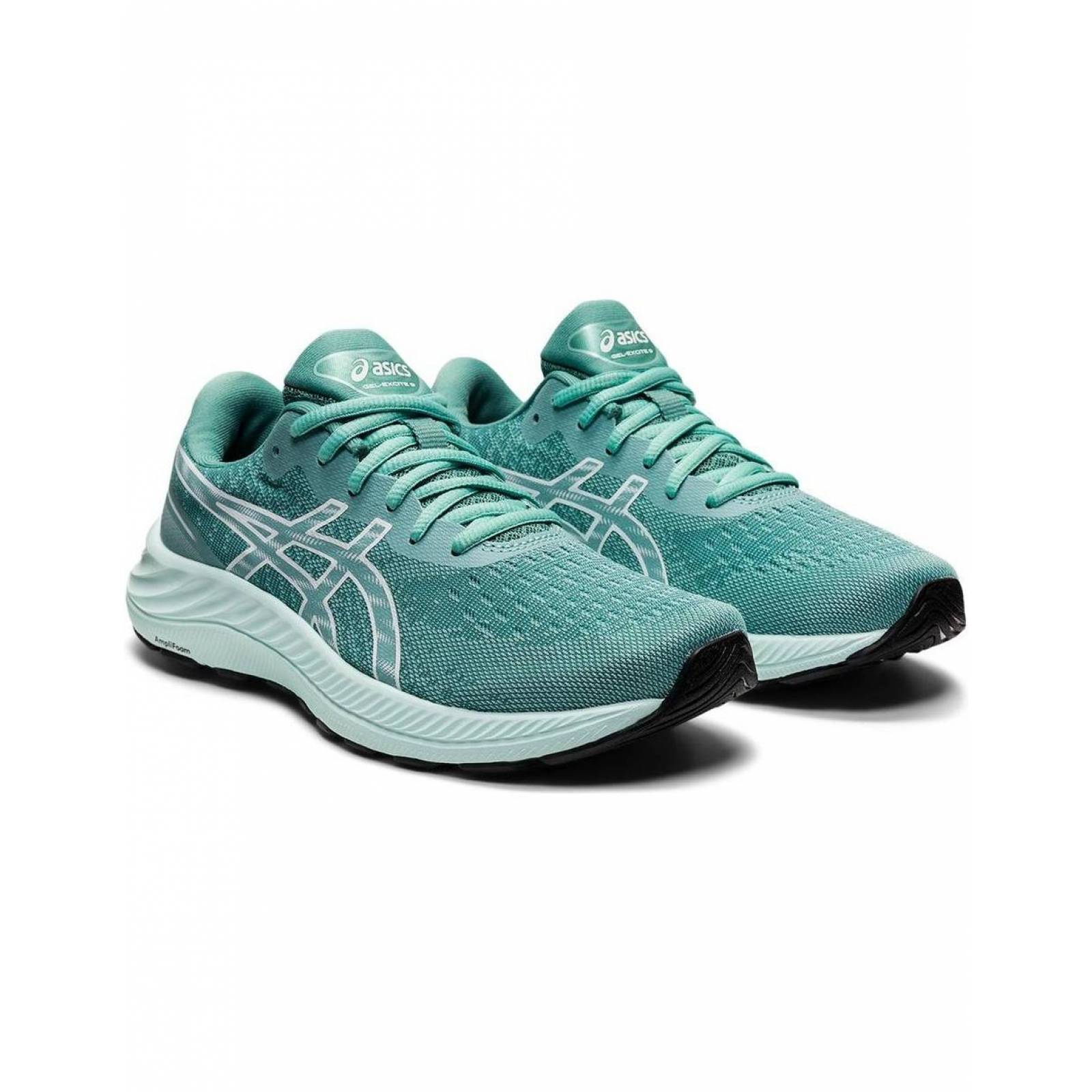 Tenis Asics Gel-Excite 9 Mujer Running Gym Deporte 25.75 Verde