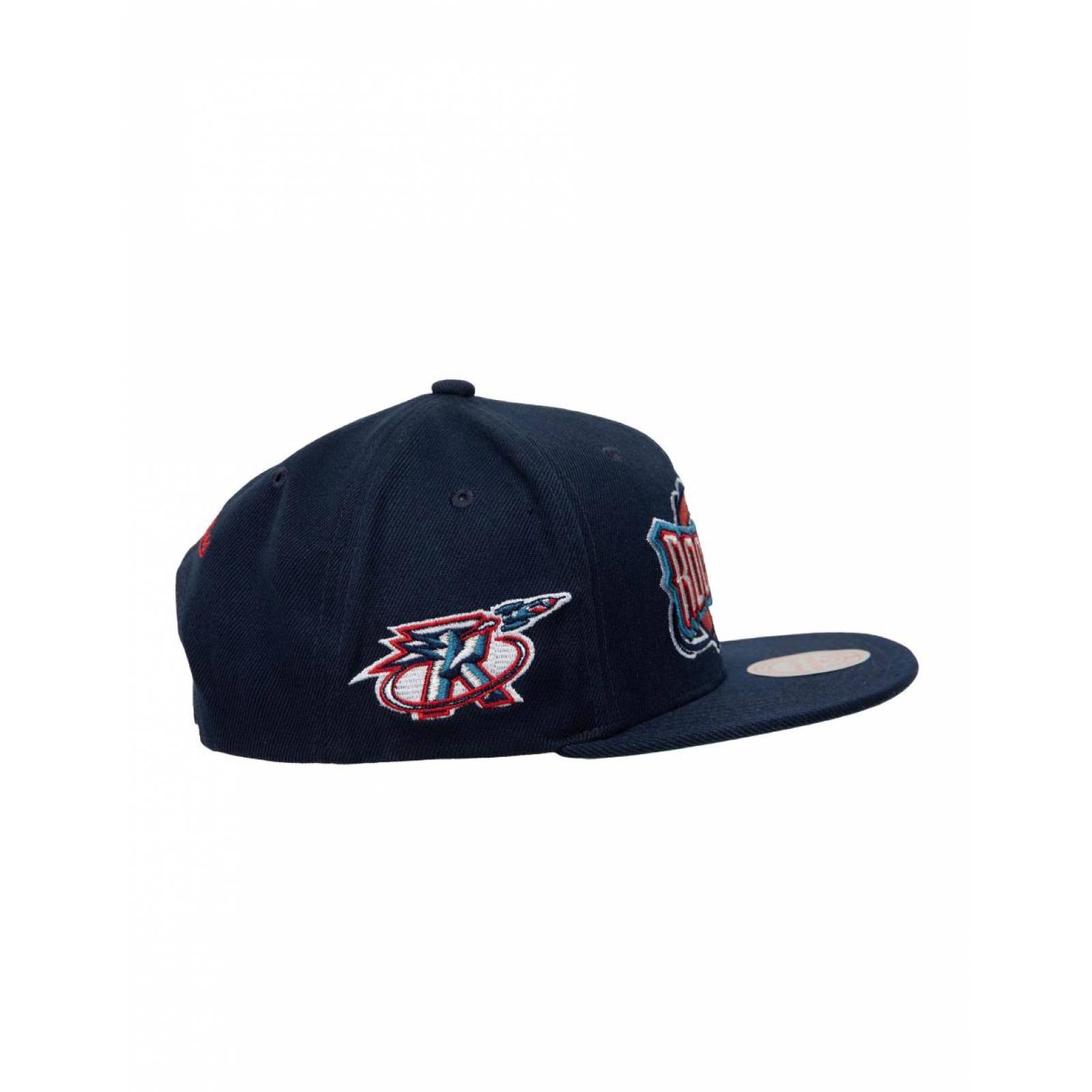 Gorra Mitchell & Ness Houston Rockets Wordmark NBA Basquetbol UNITALLA Azul