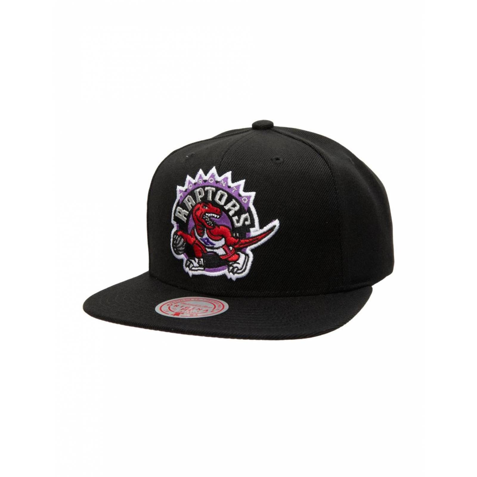 Gorra Mitchell & Ness Satin Under Toronto Raptors NBA Basquetbol Negro UNITALLA