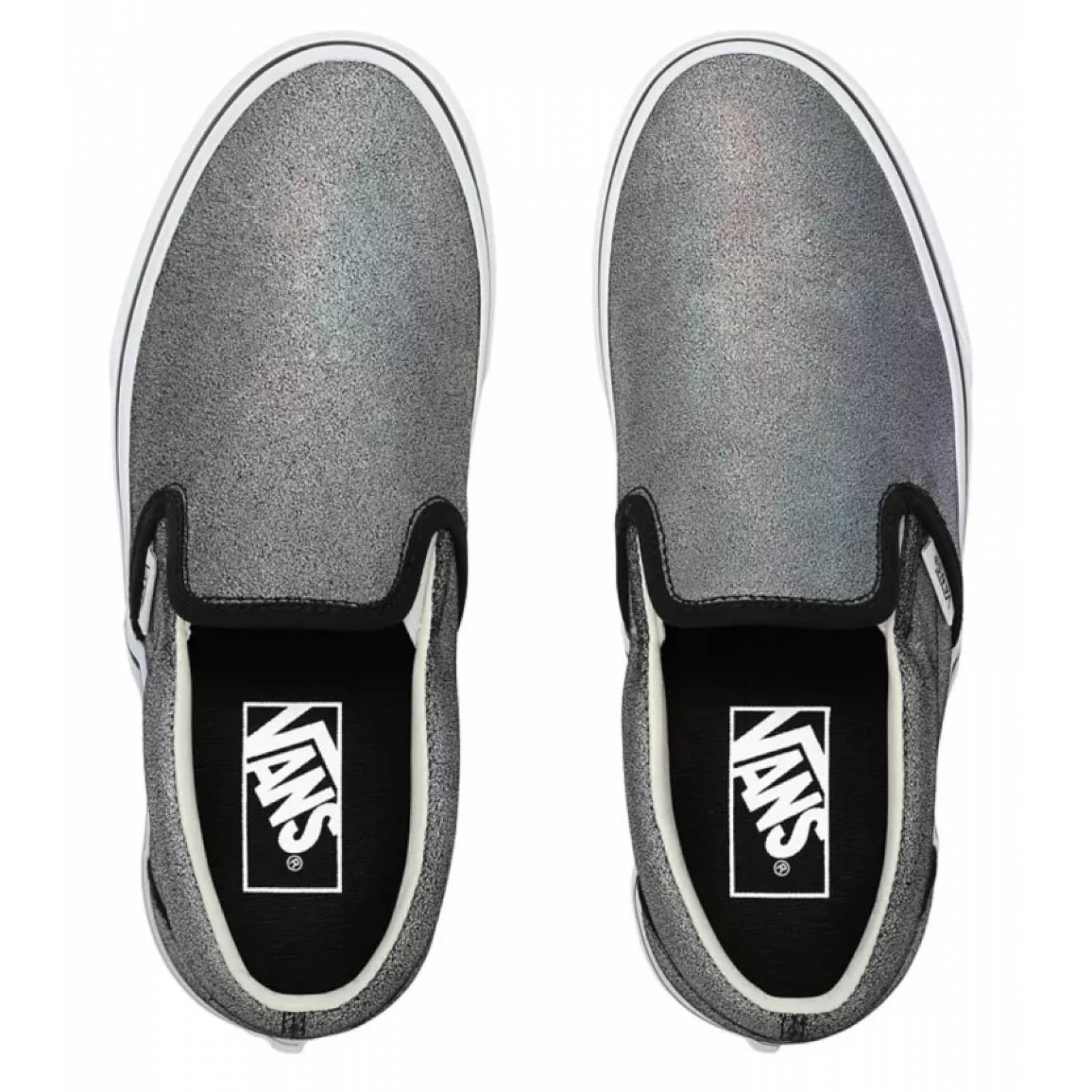 Tenis Vans Classic Slip-On Prism Unisex Skate Metalico 