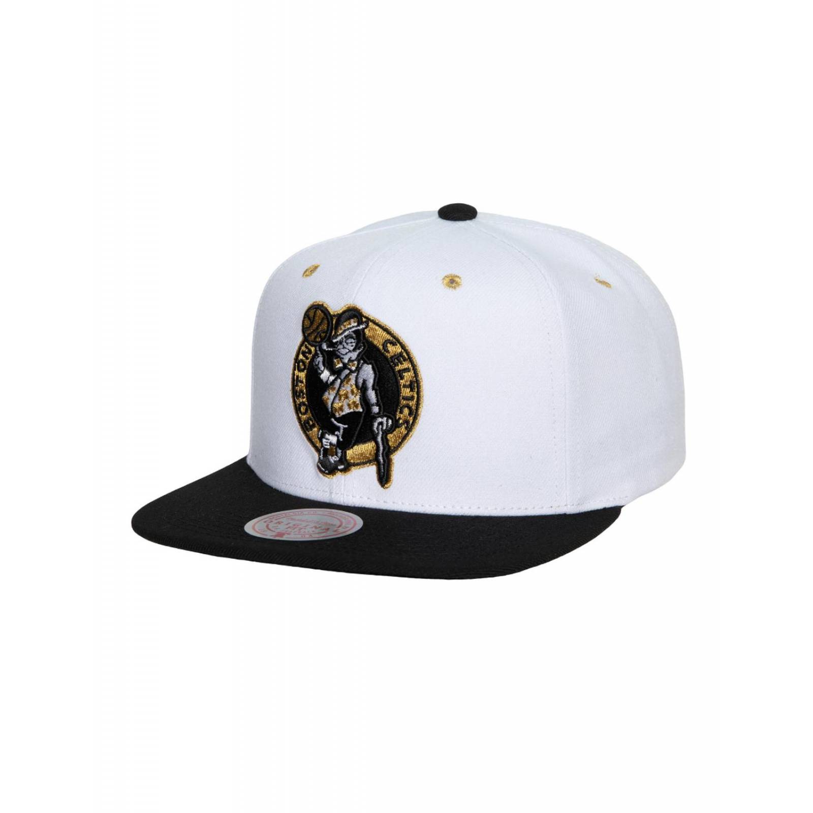 Gorra Mitchell and Ness White Gold Boston Celtics NBA Basquebol Blanco UNITALLA