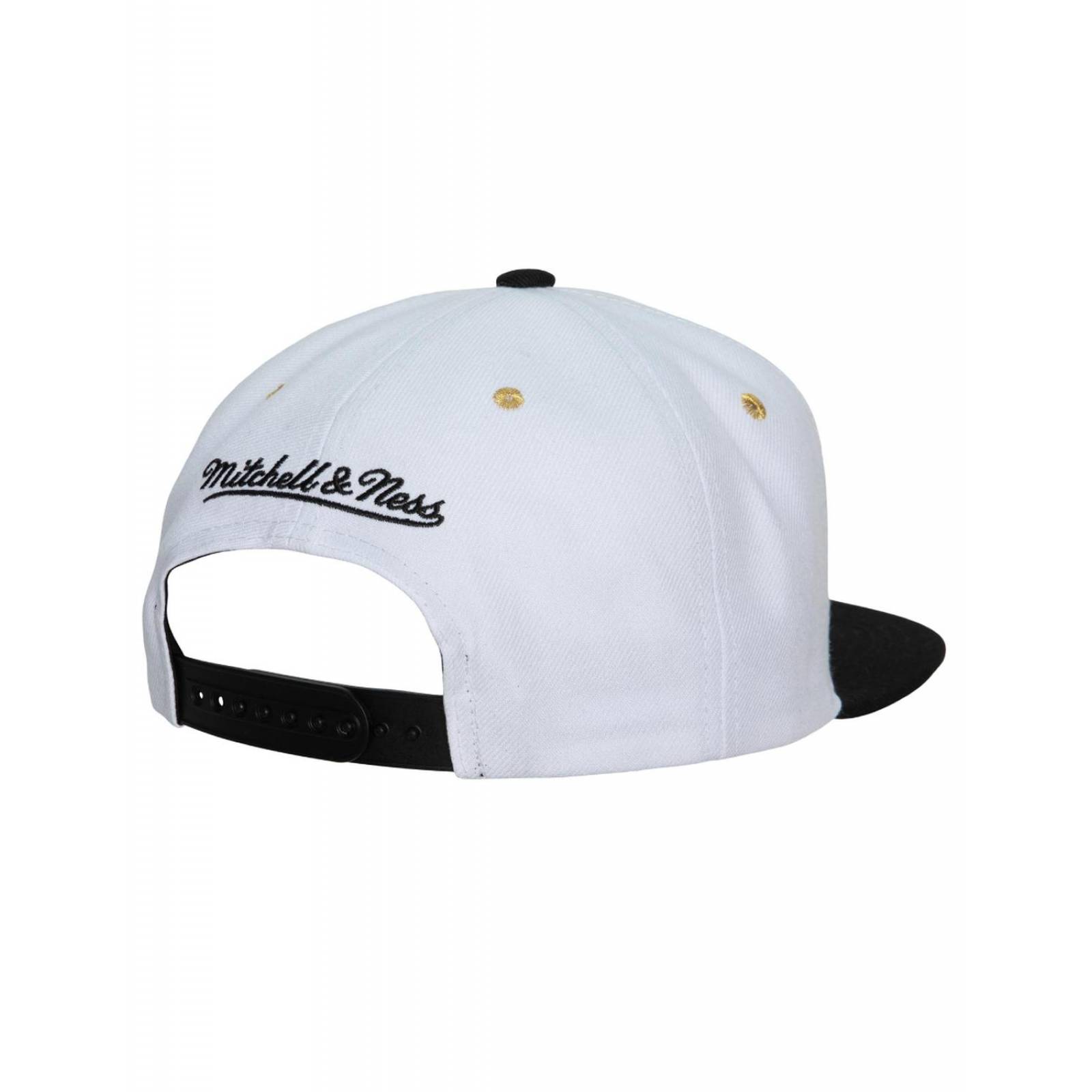 Gorra Mitchell and Ness White Gold Brooklyn Nets NBA Basquebol Blanco UNITALLA