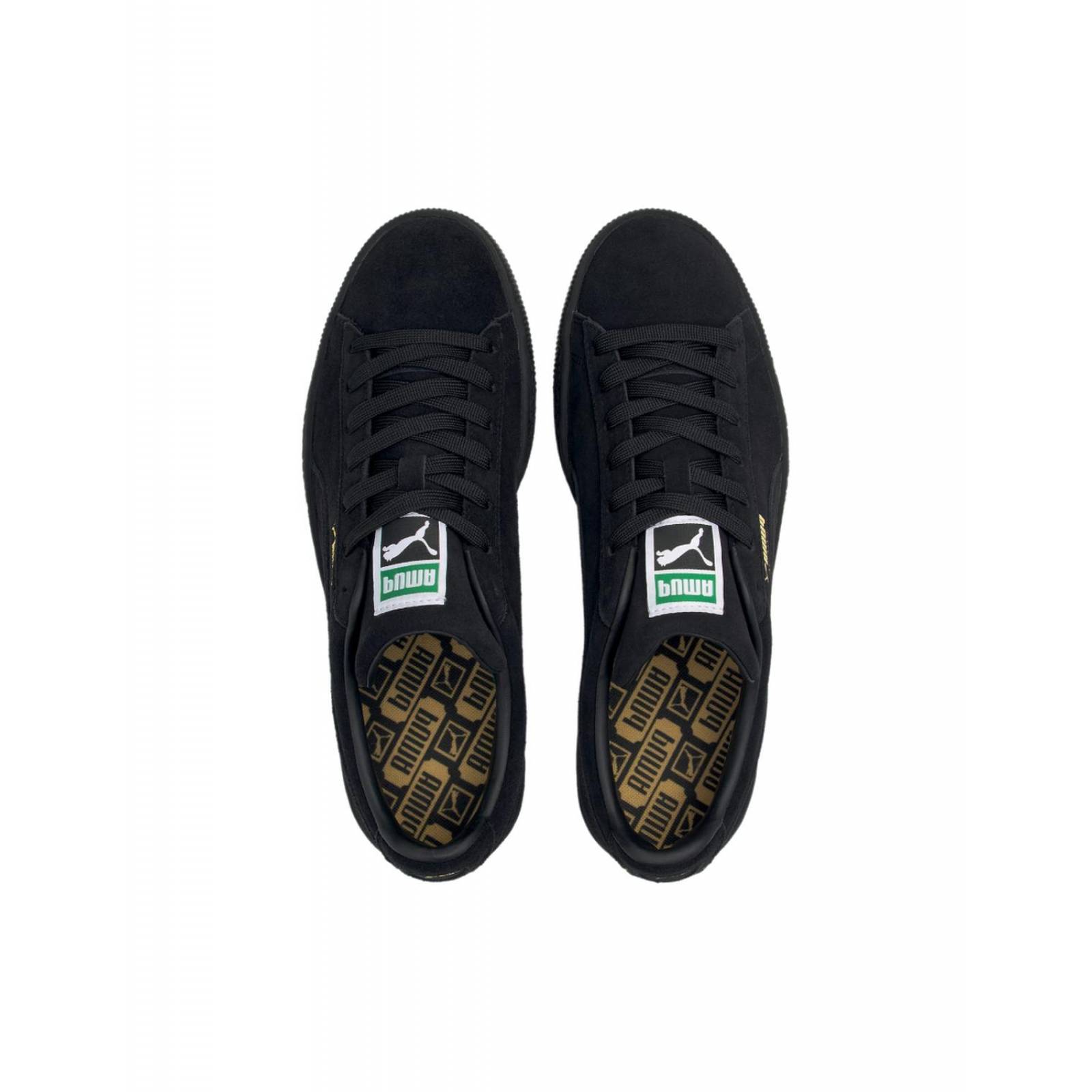 Tenis Puma Suede Classic XXI Hombre Negro Caminar Casual Moda 