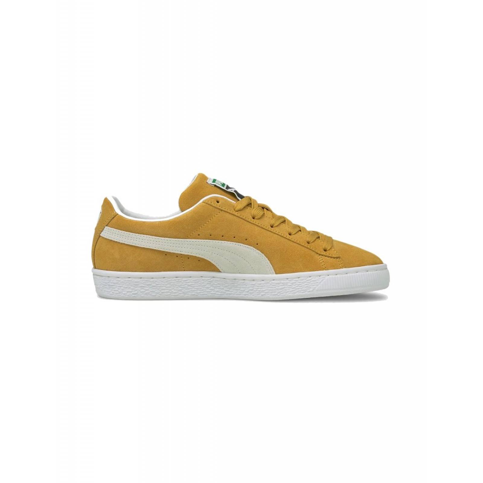 Tenis Puma Suede Classic XXI Hombre Amarillo Casual Caminar Cómodo 
