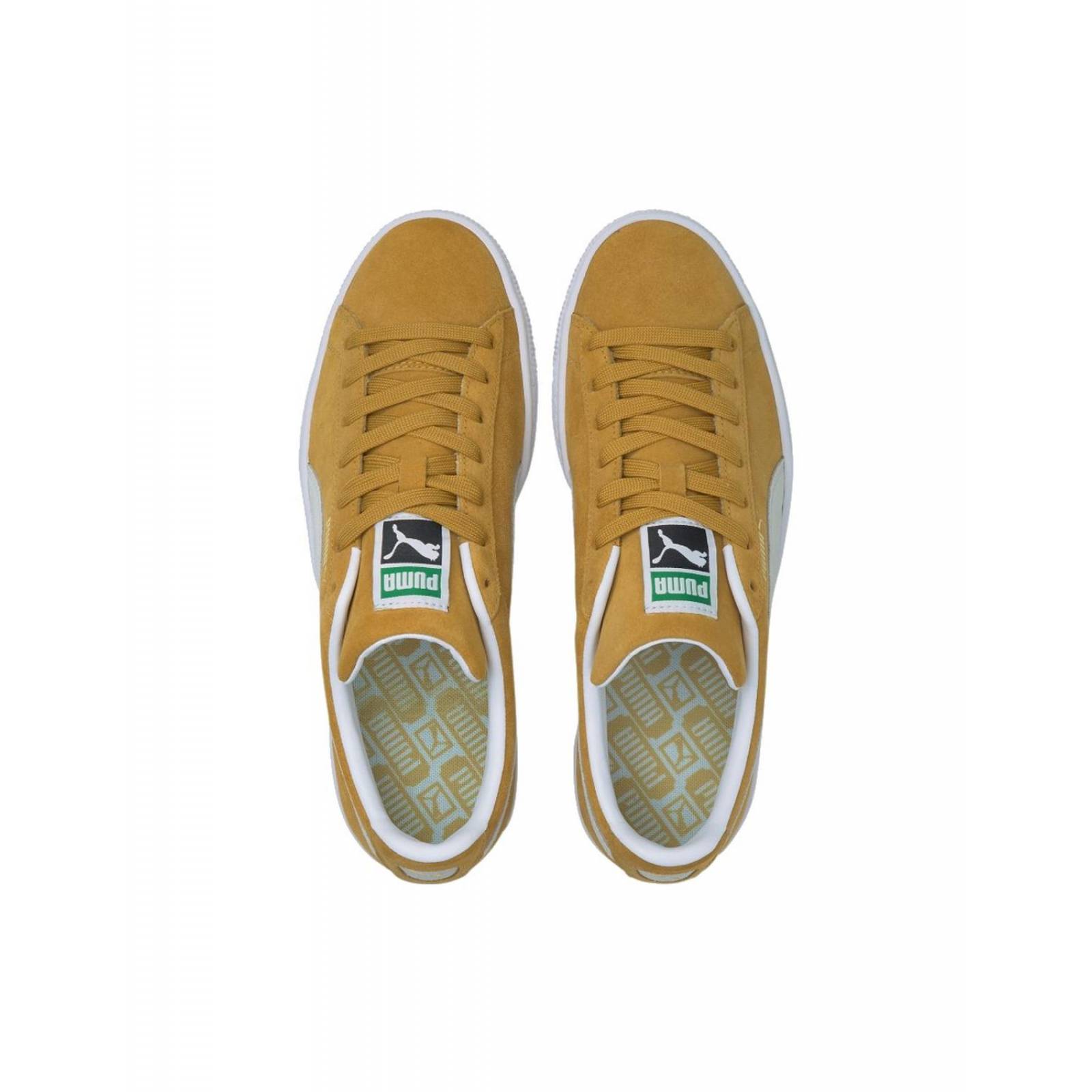 Tenis Puma Suede Classic XXI Hombre Amarillo Casual Caminar Cómodo 