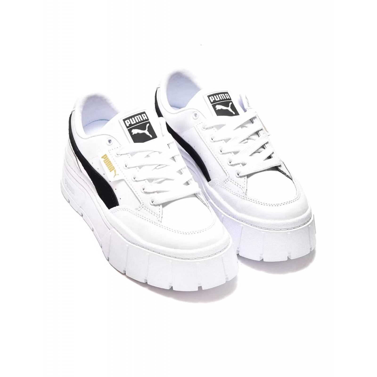 Tenis Puma Mayze Stack Plataforma Blancos Para Mujer