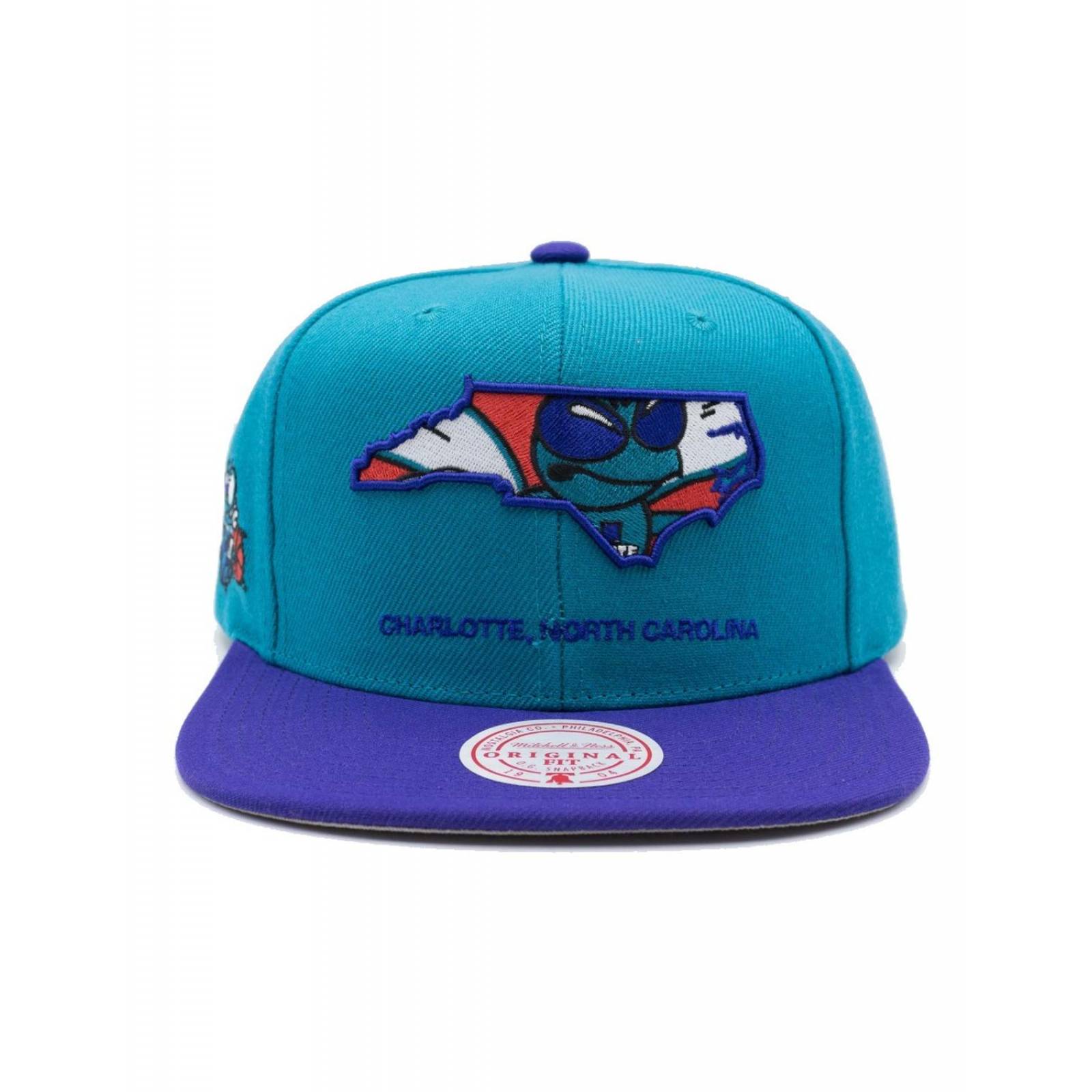 Gorra Mitchell & Ness Charlotte Hornets North Carolina Insider NBA Basquetbol Azul UNITALLA