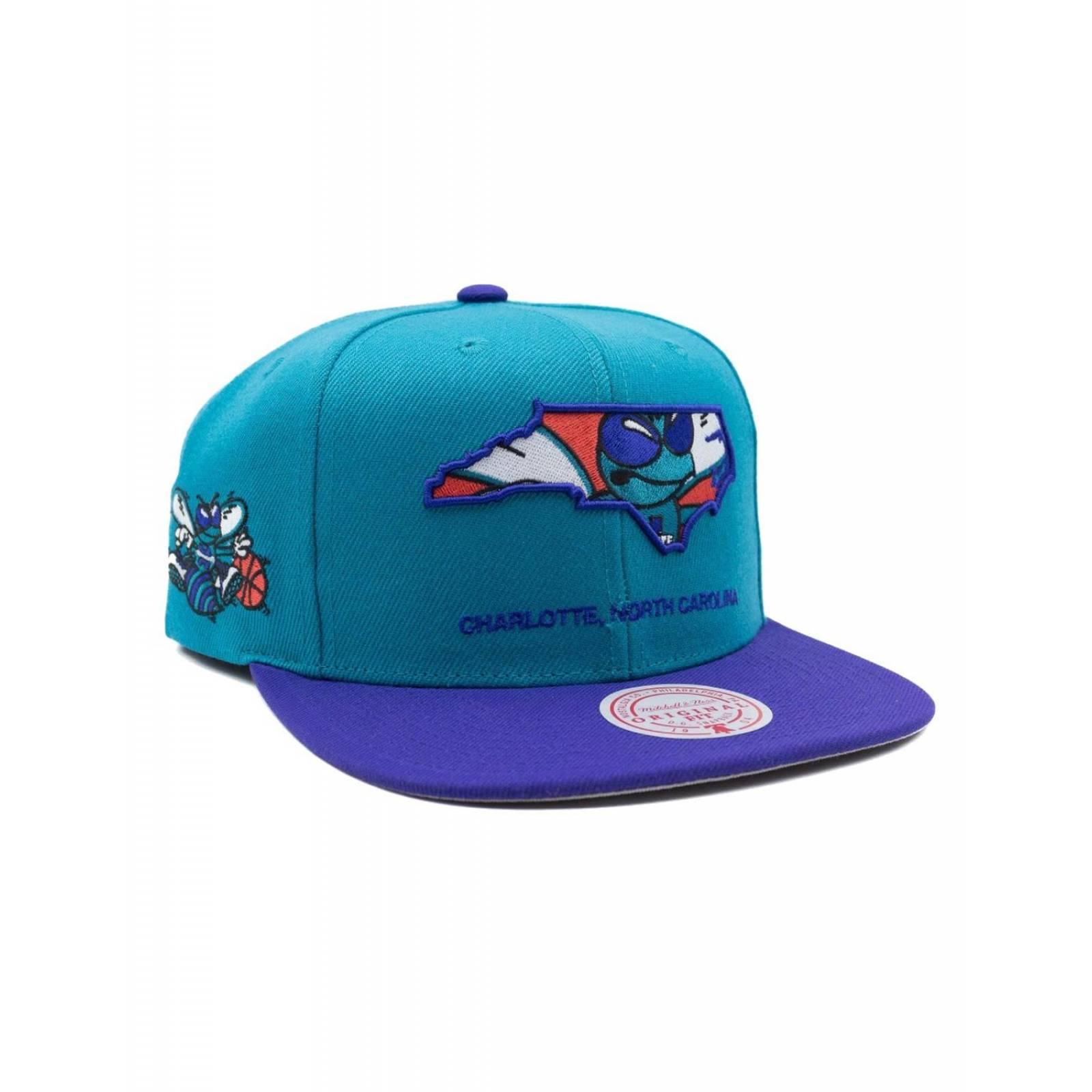 Gorra Mitchell & Ness Charlotte Hornets North Carolina Insider NBA Basquetbol Azul UNITALLA