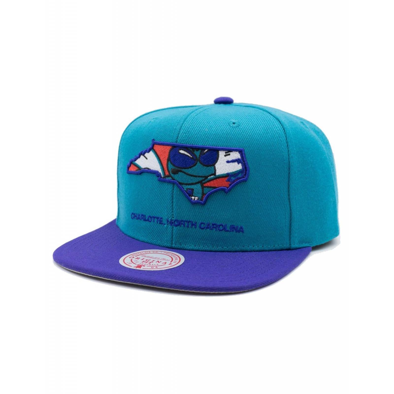 Gorra Mitchell & Ness Charlotte Hornets North Carolina Insider NBA Basquetbol Azul UNITALLA