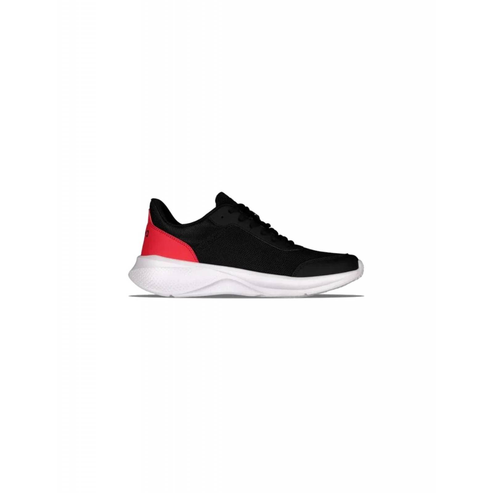 Tenis Charly Hombre Deporte Negro-Rojo 