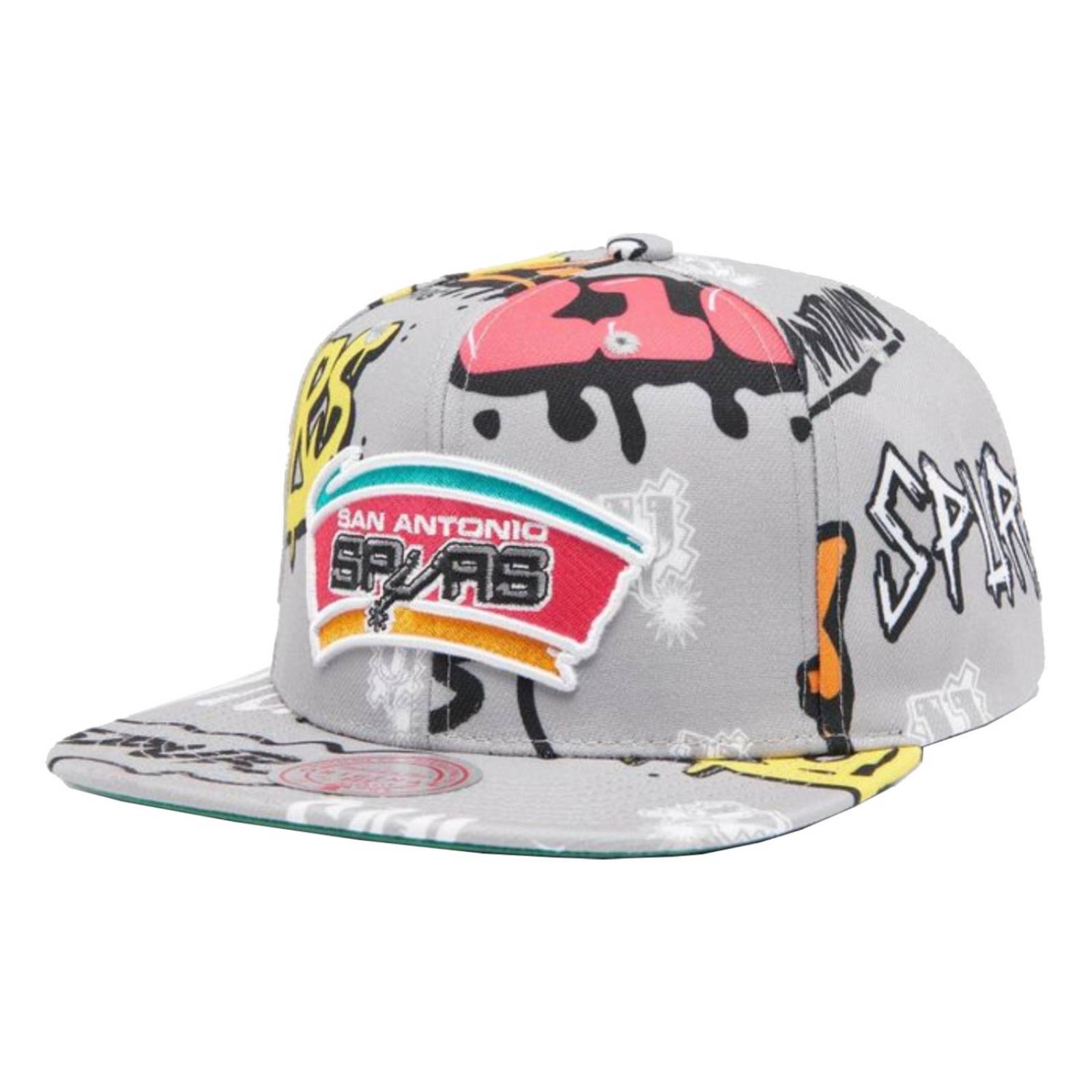 Gorra Mitchell & Ness San Antonio Spurs Sticker Pack Basquetbol NBA