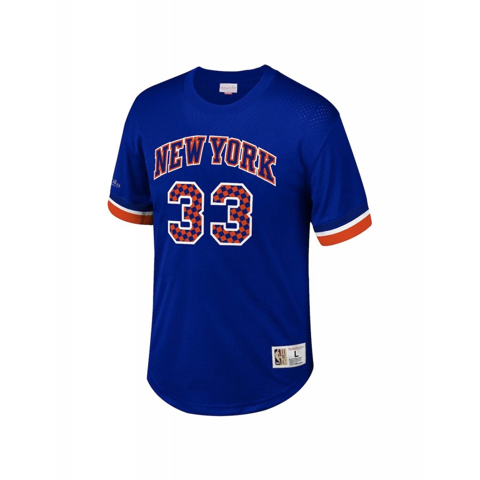 Jersey Mitchell and Ness Mesh Crewneck New York Knicks Patrick Ewing .