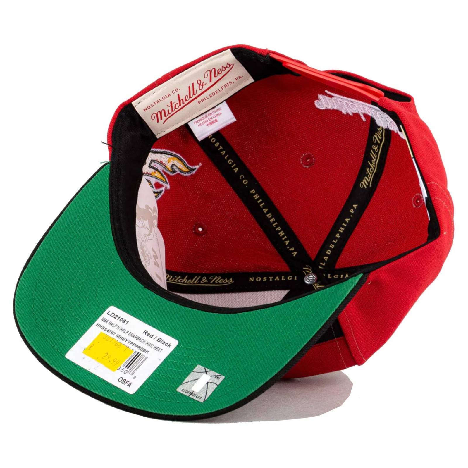 Gorra Mitchell & Ness Miami Heats Half N Hald Basquetbol NBA 
