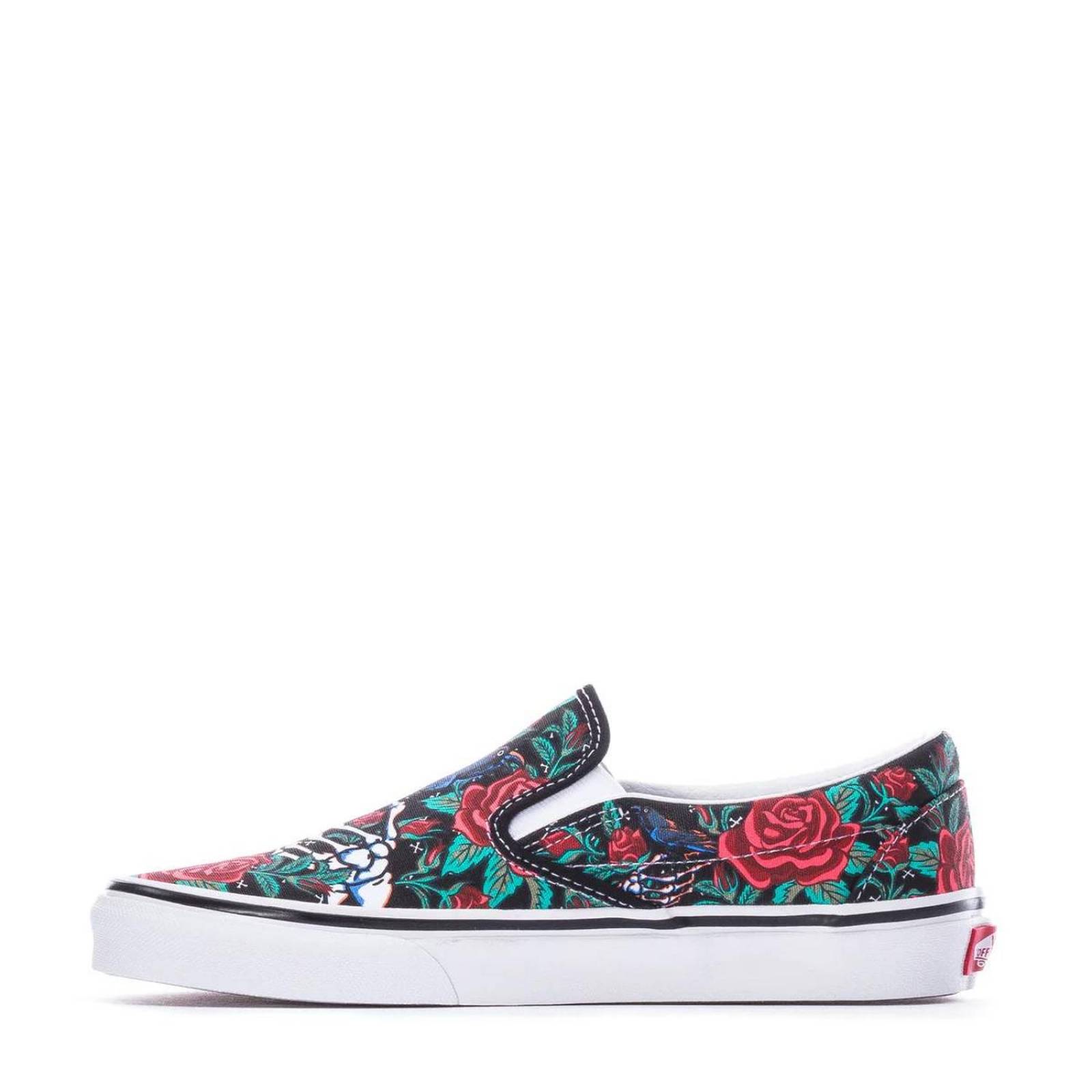 Tenis Vans Classic Slip on Rose Skulls Hombre 