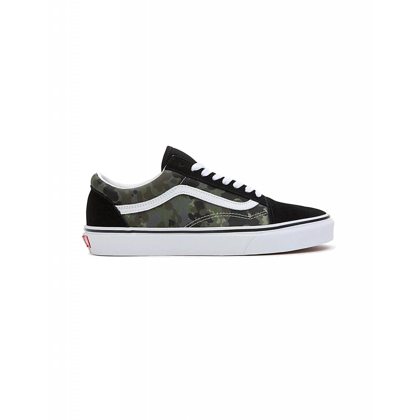 Tenis Vans Old Skool Camuflaje Verde Hombre Casual 