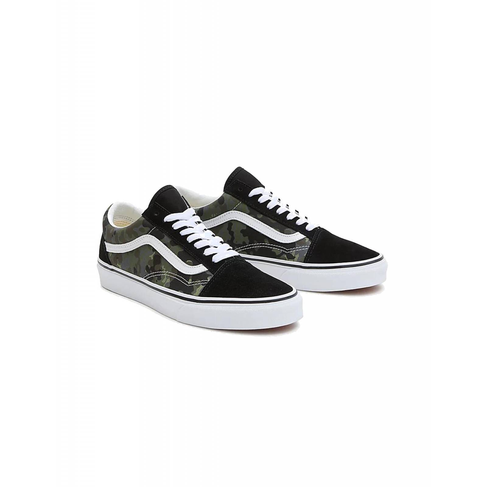 Tenis Vans Old Skool Camuflaje Verde Hombre Casual 