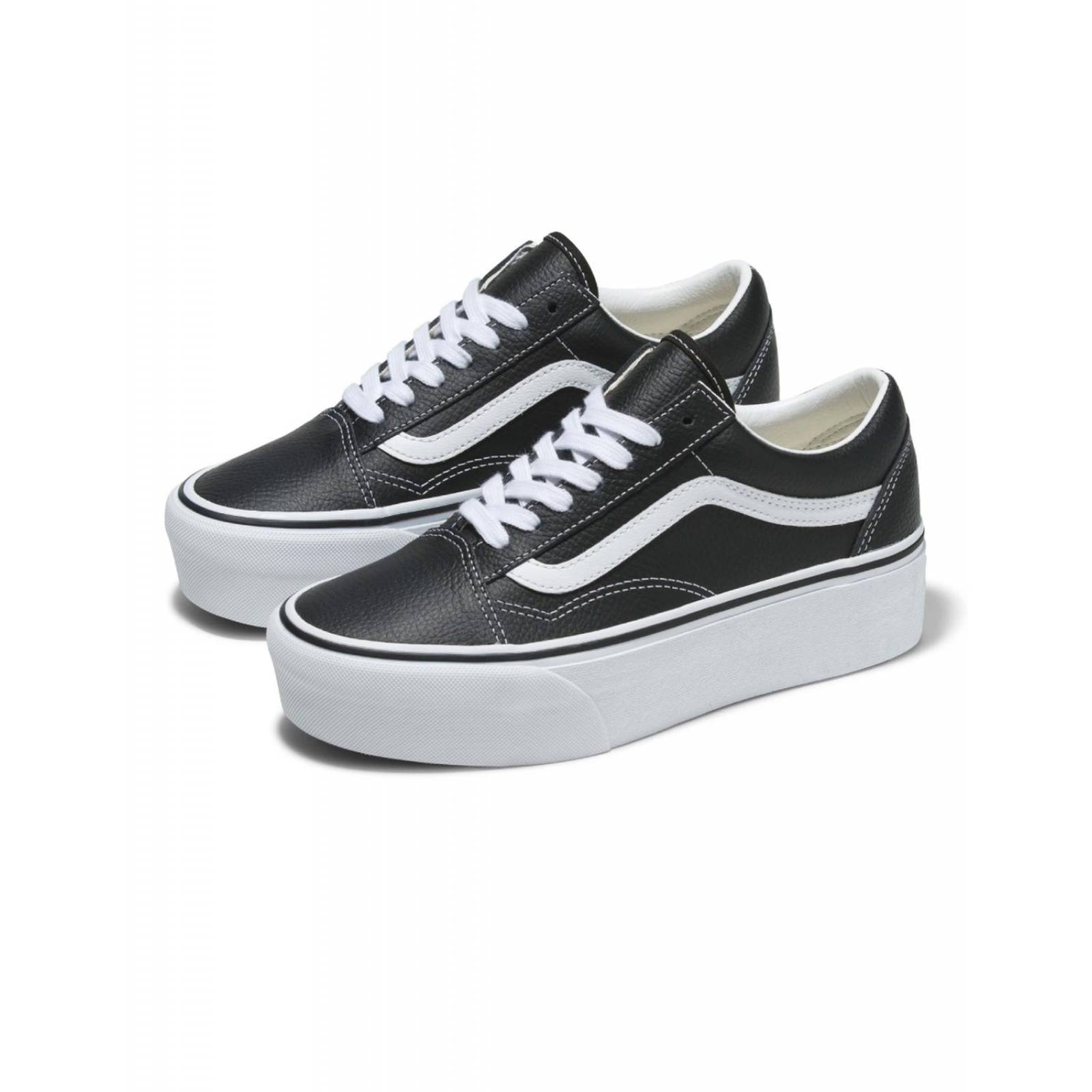 Tenis Vans Ua Old Skool Stackform Leather Mujer Casual 