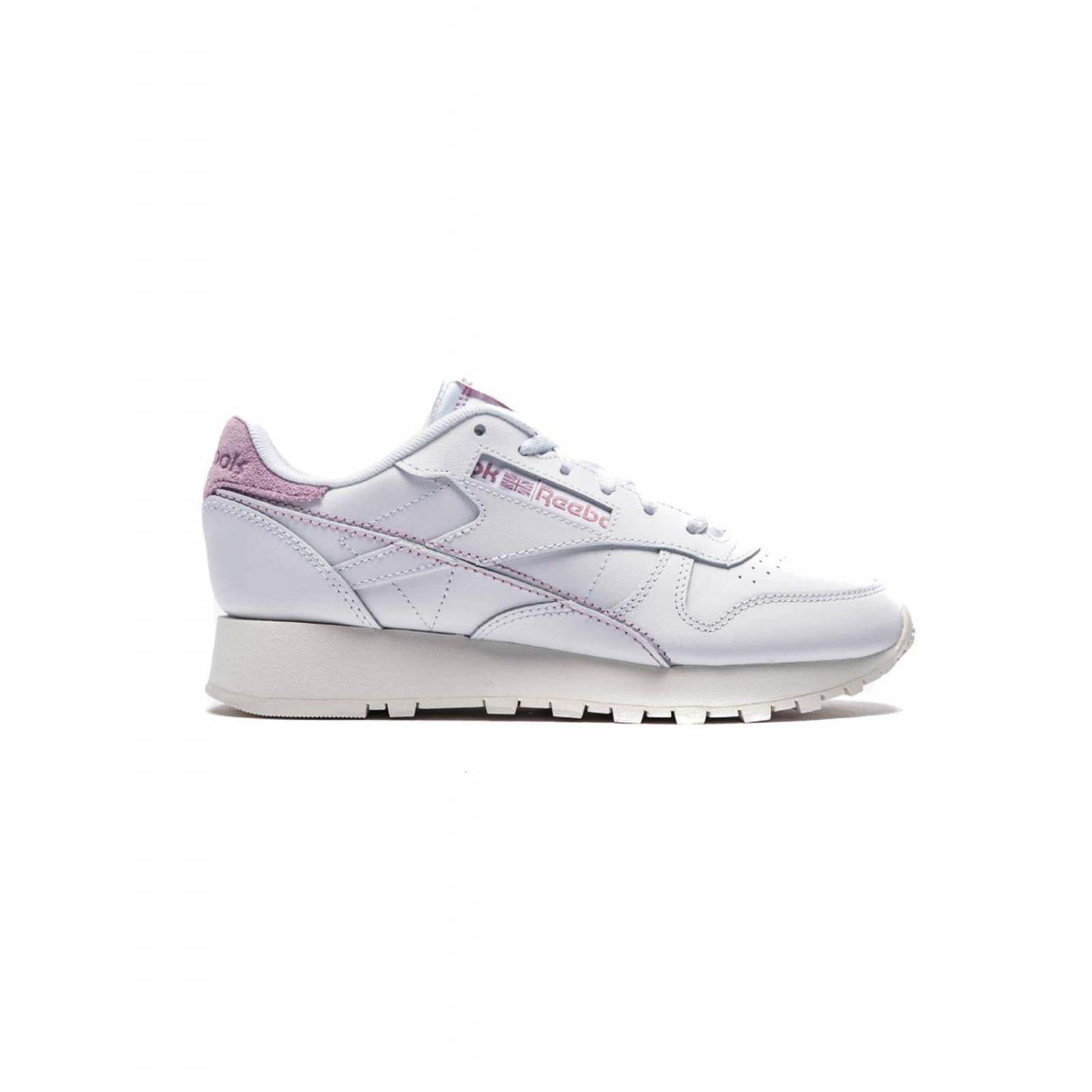 Tenis Reebok Classic Leather Mujer White Light purple