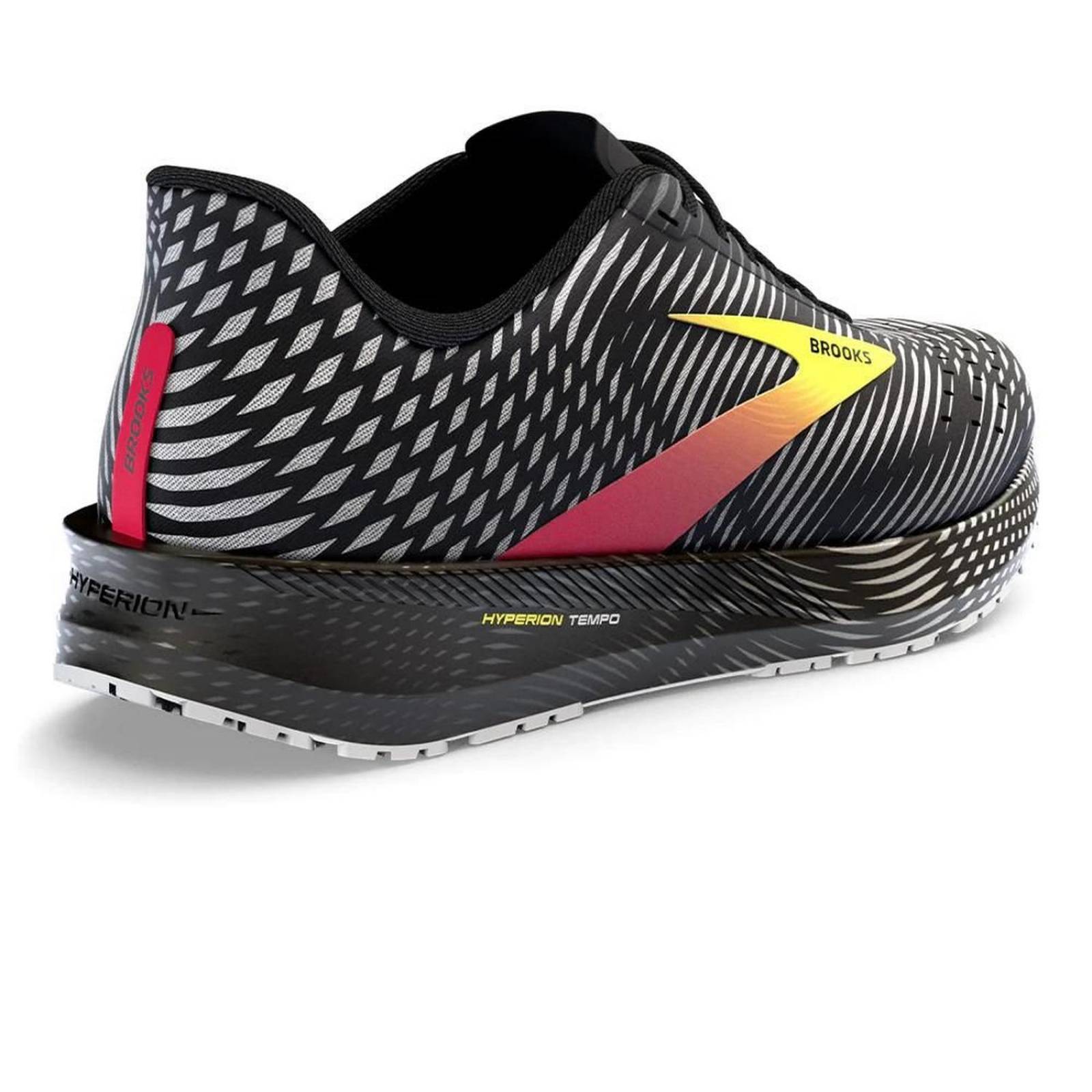 Tenis Brooks Hyperion Tempo Hombre Black/Yellow Entrenamiento 