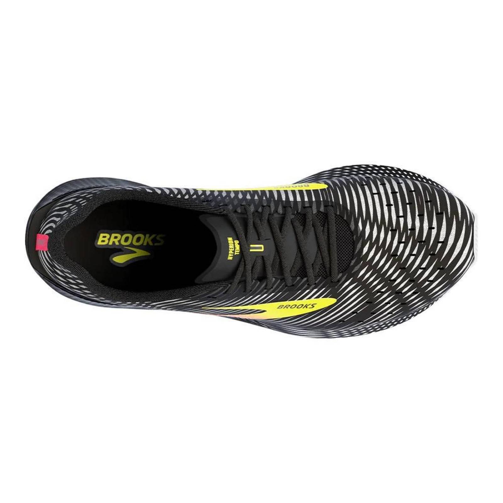 Tenis Brooks Hyperion Tempo Hombre Black/Yellow Entrenamiento 
