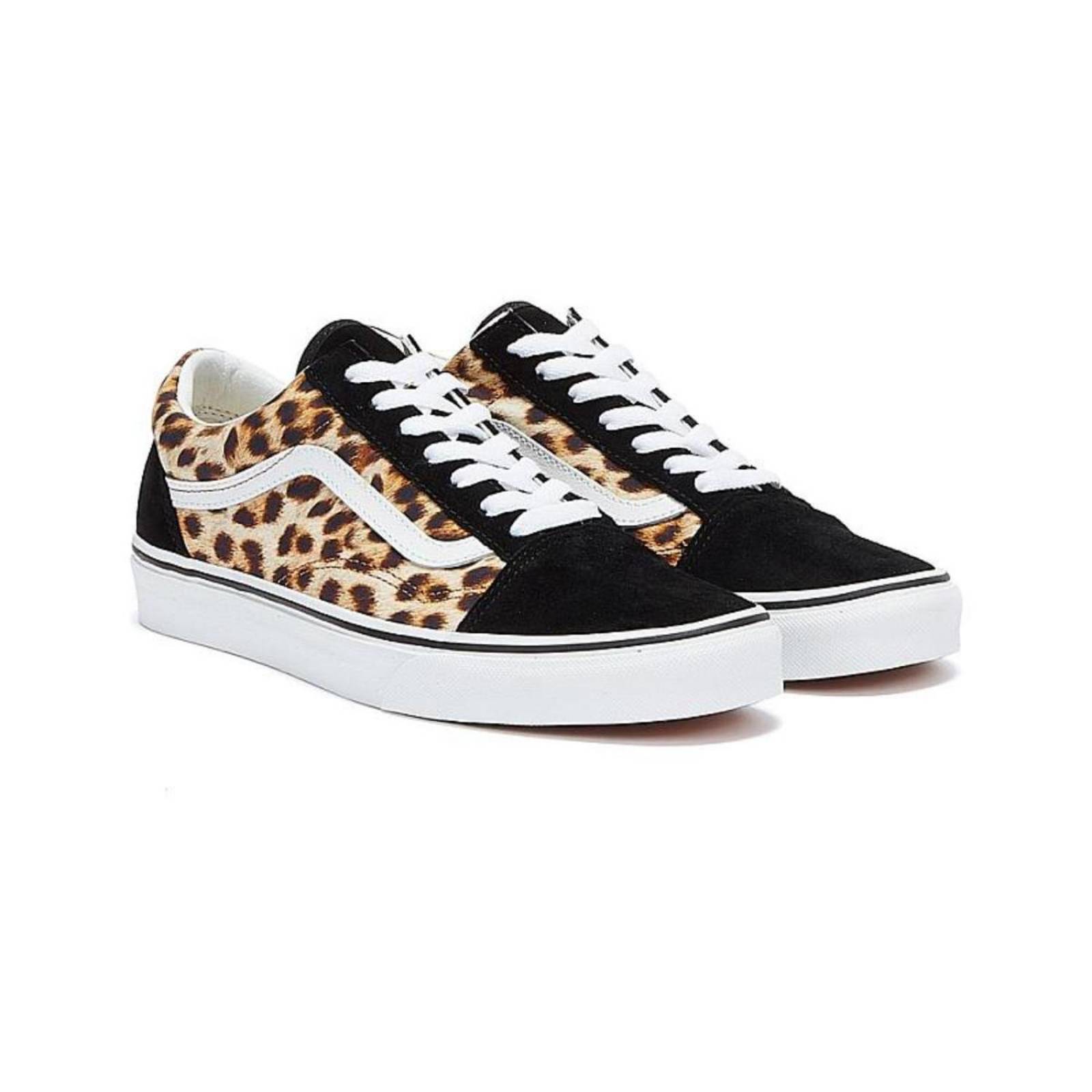 Tenis Vans Old Skool Leopard Unisex Casual Urbano Moderno 