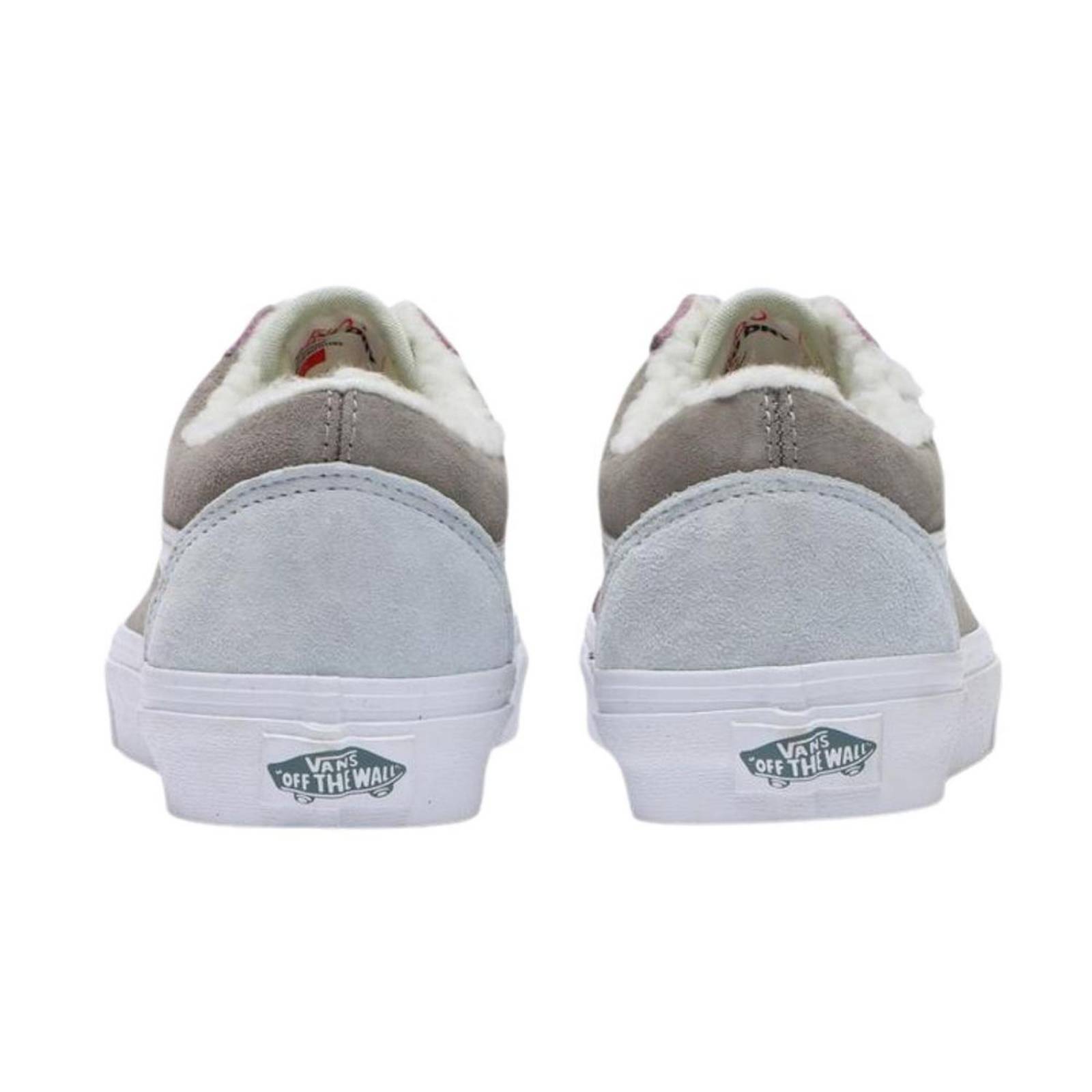 Tenis Vans Old Skool Suede Sherpa pink Mujer Moda Casual 