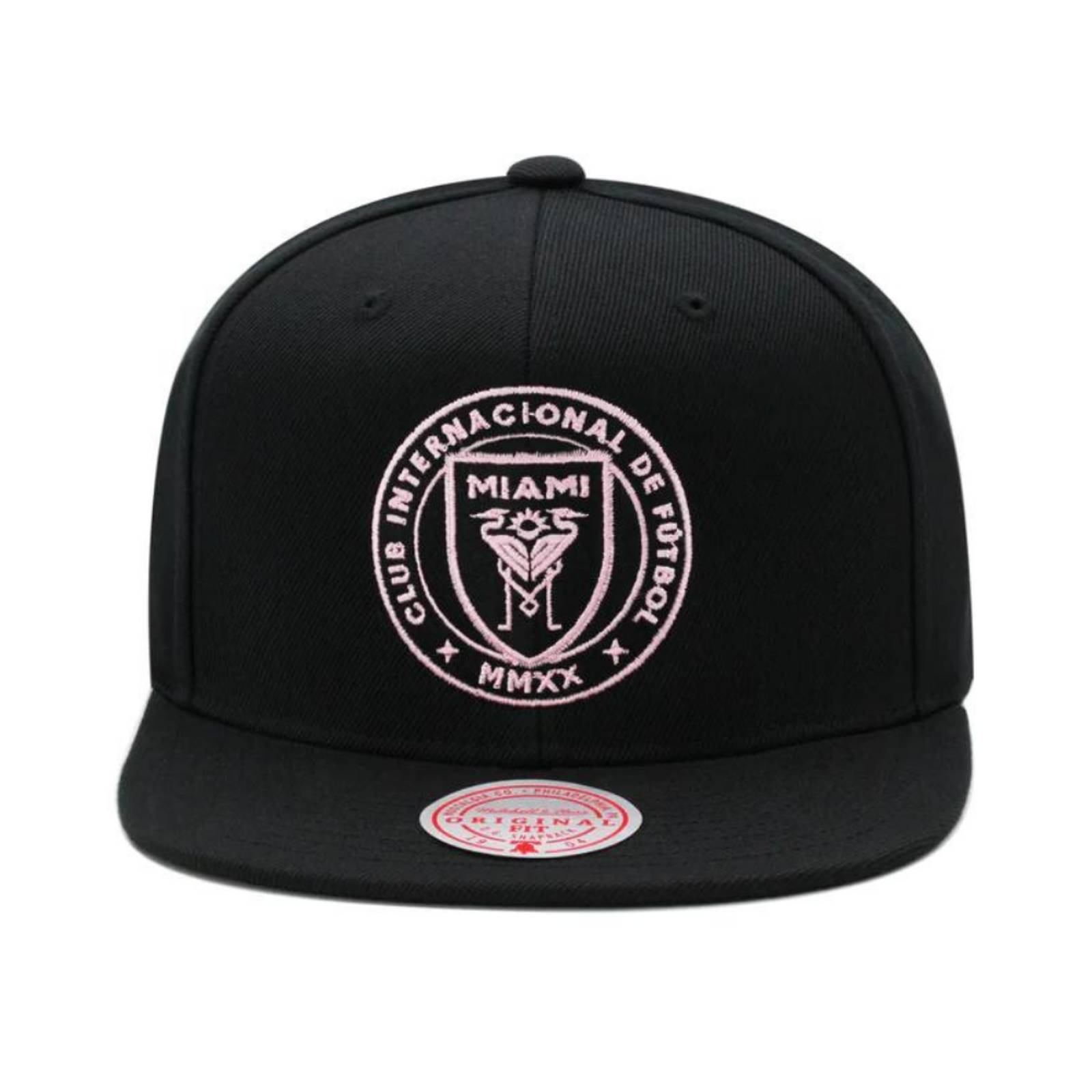 Gorra Mitchell & Ness MLS New Pink Crest Inter Miami Hombre 