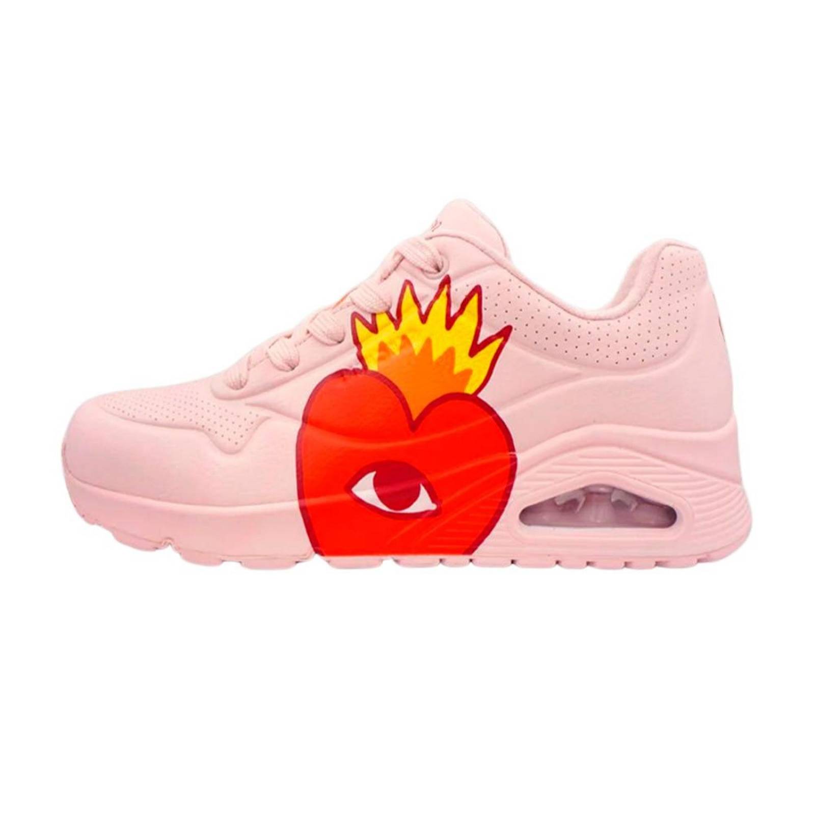 Tenis Skechers Uno Ricardo Cavolo Flaming Heart Mujer 