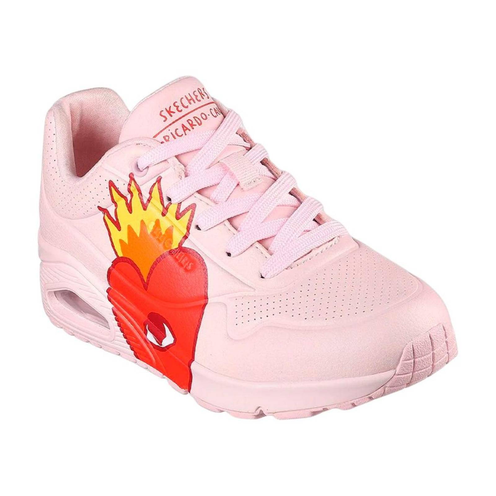 Tenis Skechers Uno Ricardo Cavolo Flaming Heart Mujer 