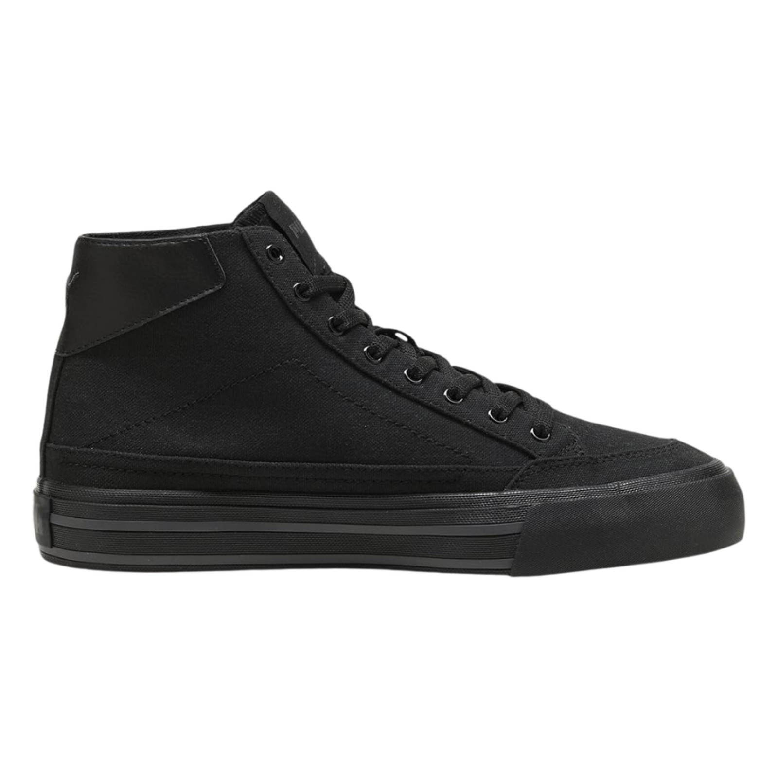 Tenis Puma Court Classic Vulc Mid Negro Unisex Casual 