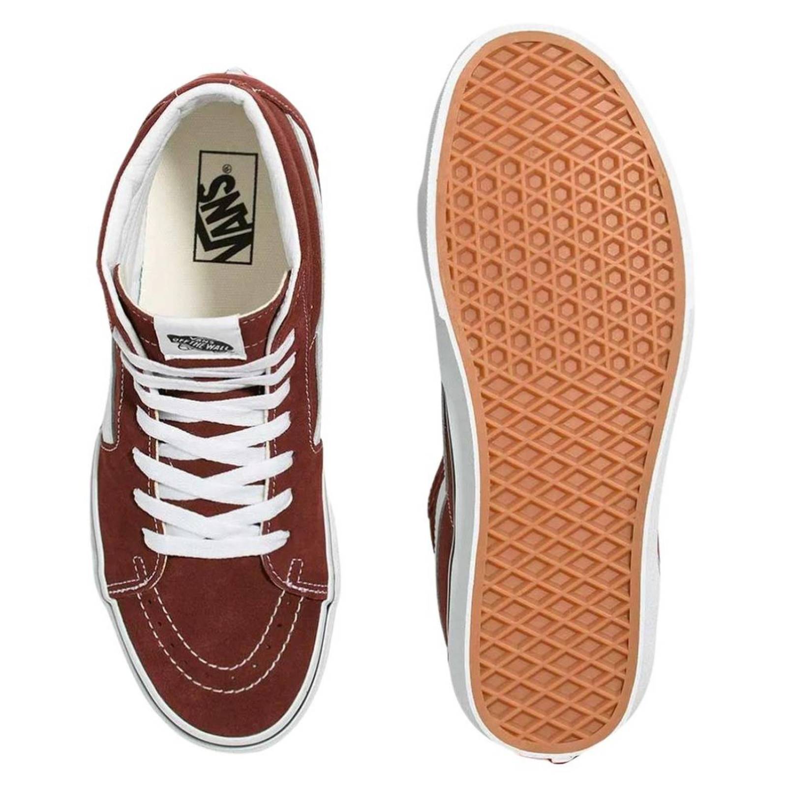 Tenis Vans SK8-HI Suede Vino Unisex Moda Urbana