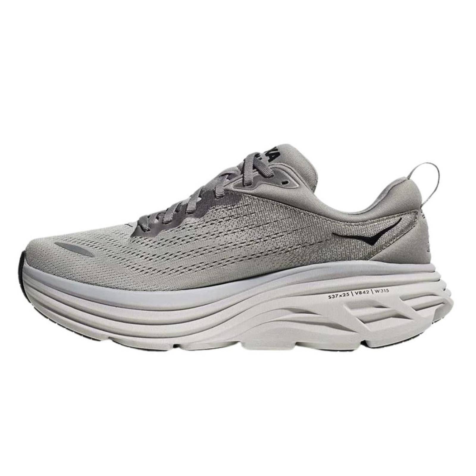 Tenis Hoka One Bondi 8 Hombre Gris Sport Caminar 