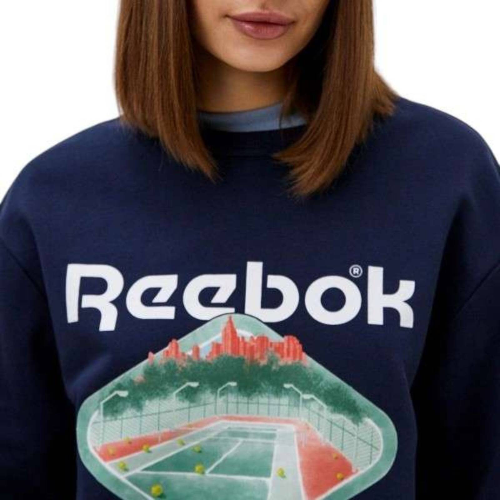Sudadera Reebok Court Crew Unisex Sport 