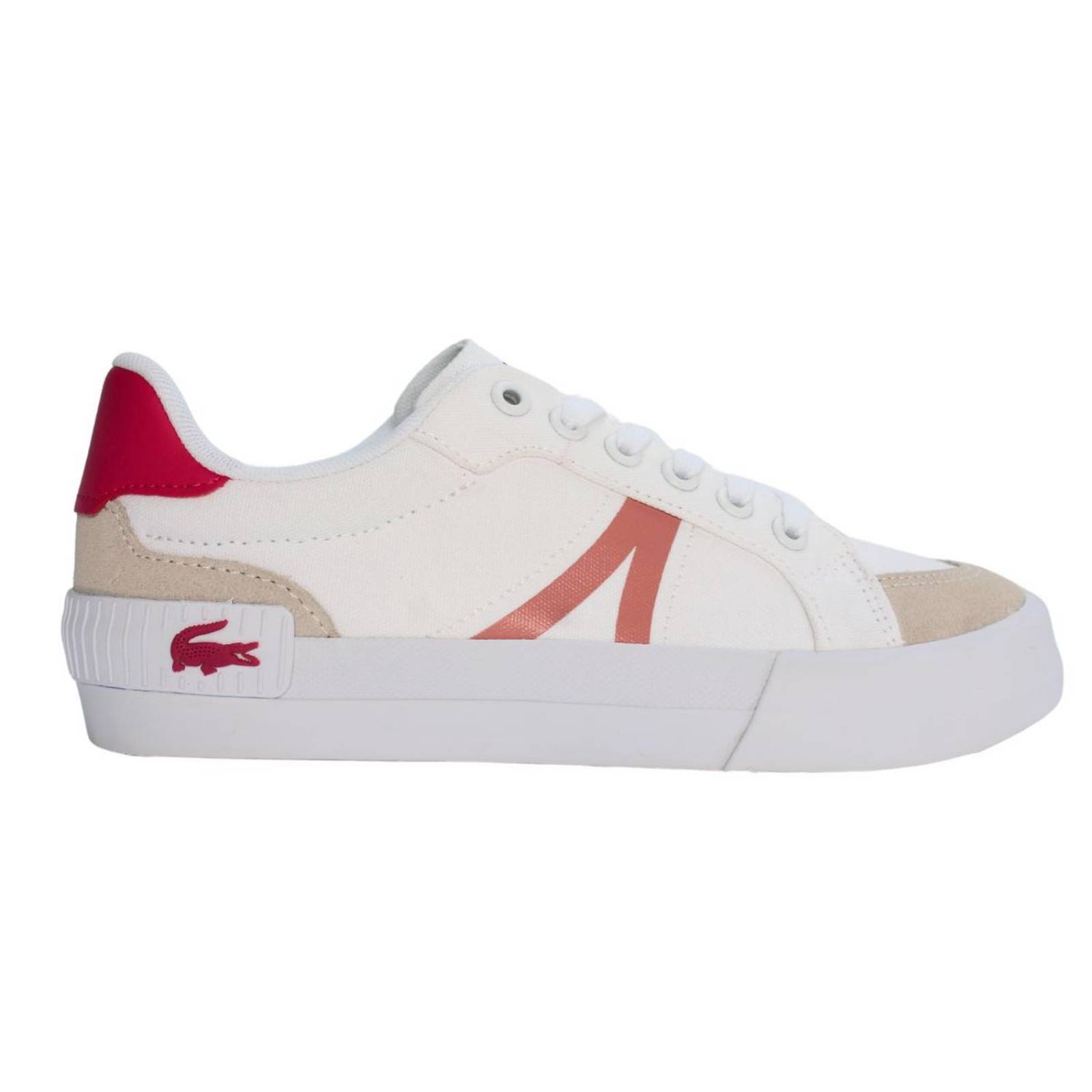 Tenis Lacoste L004 White Pink Mujer Casual 