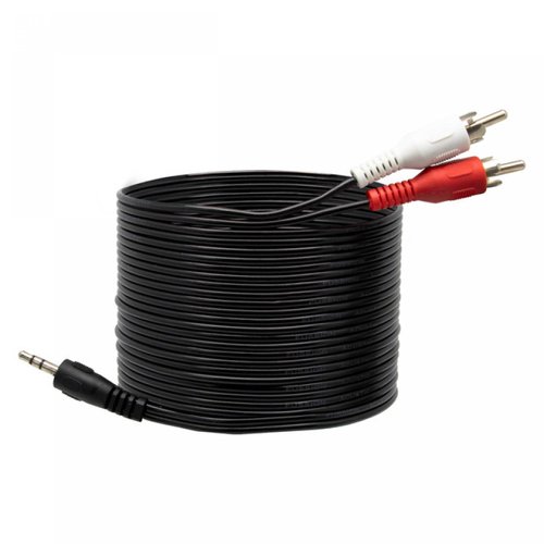 Cable Tipo "Y" 1 Plug 3.5 Mm Macho A 2 Rca Macho Fussion Ac-10103.6 De 3.6 metros