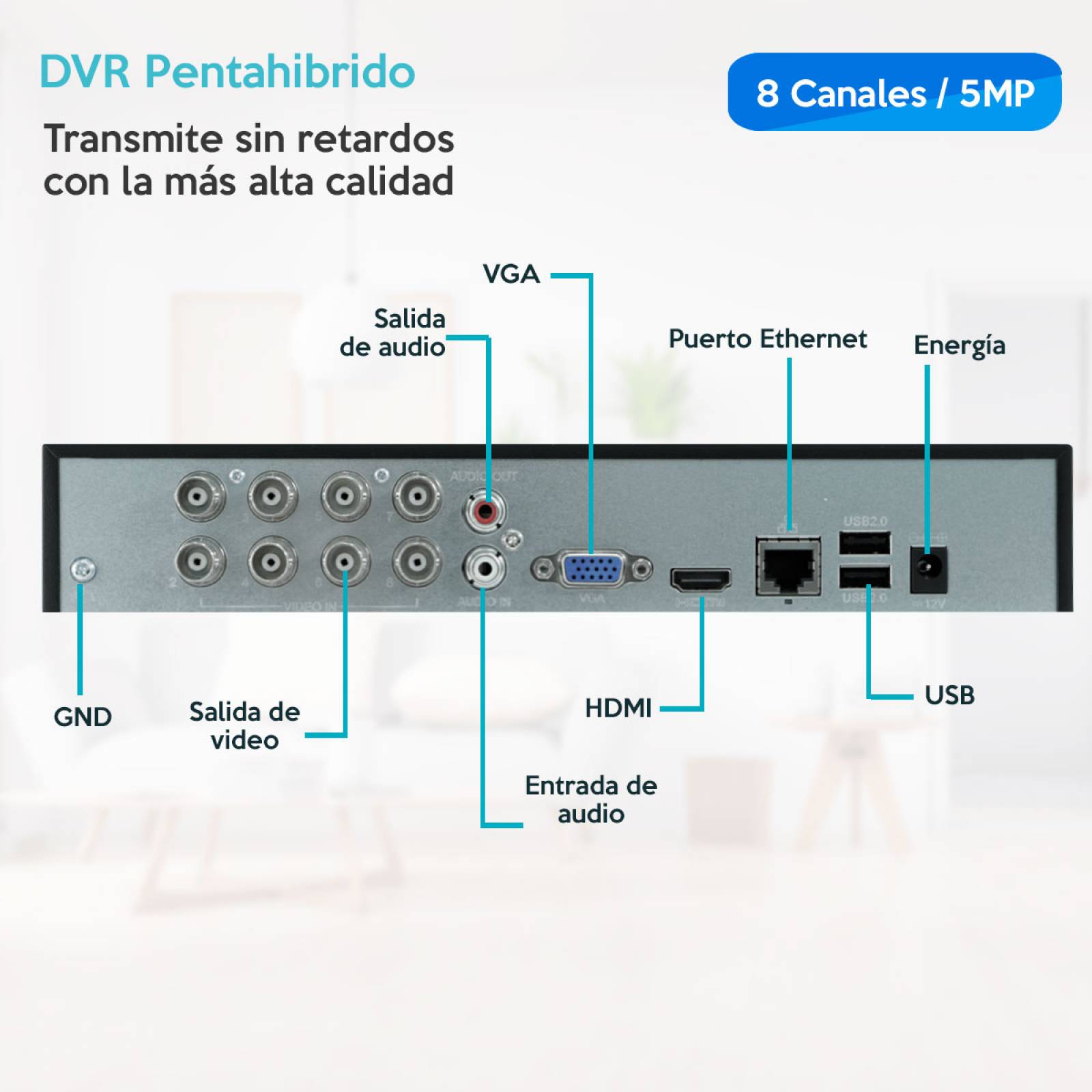 Dvr Pentahibrido 8ch 5MP Bnc+4ch Ip XVR-108G3 Uniarch