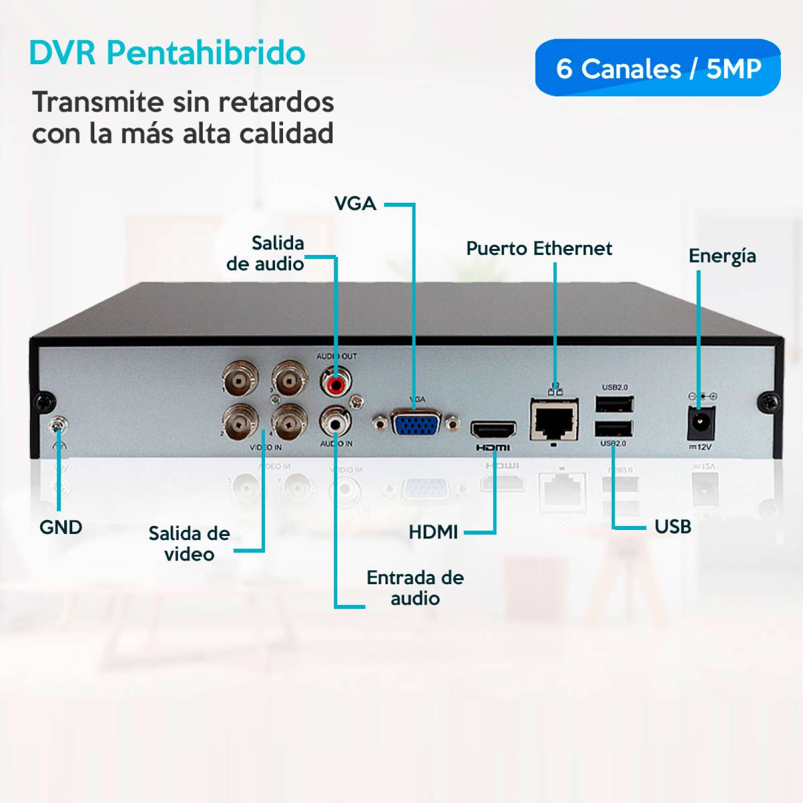 Dvr Pentahibrido 4MP 4ch Bnc + 2ch Ip XVR-104G2 Uniarch